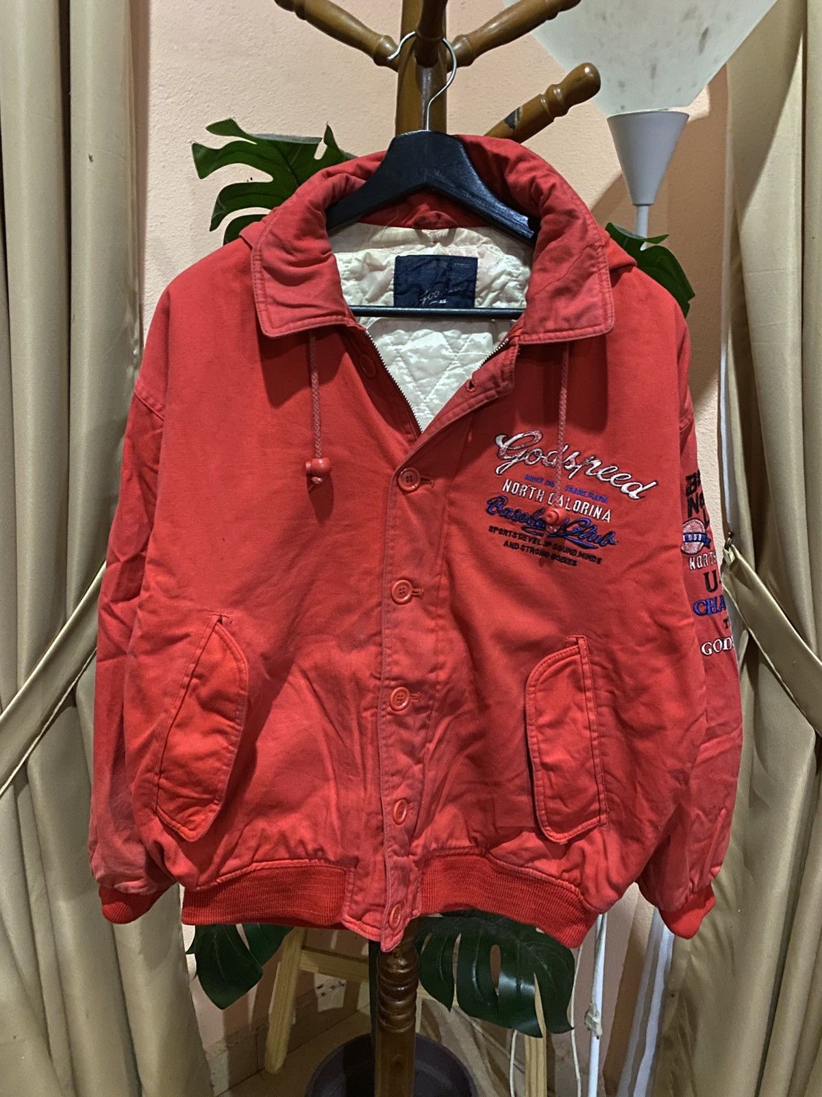 Godspeed Vintage Godspeed North Carolina Red Hooded Jacket Size US L / EU 52-54 / 3 - 3 Thumbnail