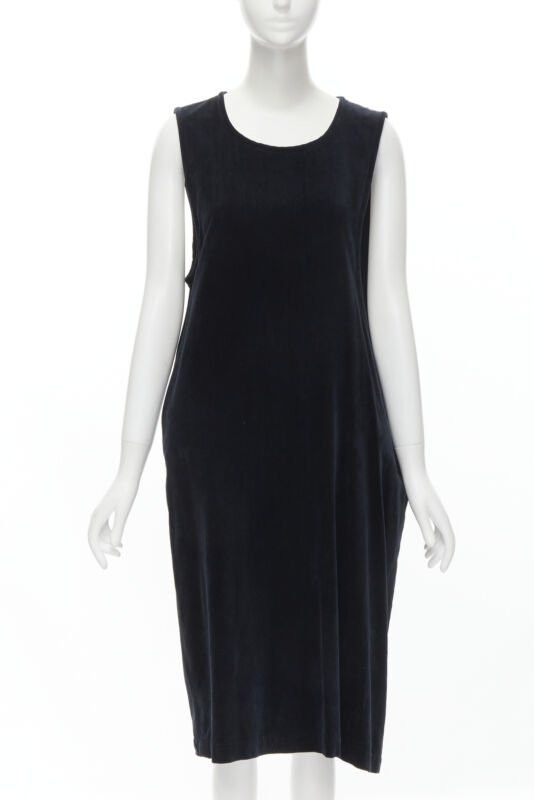 Comme des Garcons vintage COMME DES GARCONS 1980's black velvet asymmetric dropped armhole dress S Size M / US 6-8 / IT 42-44 - 1 Thumbnail