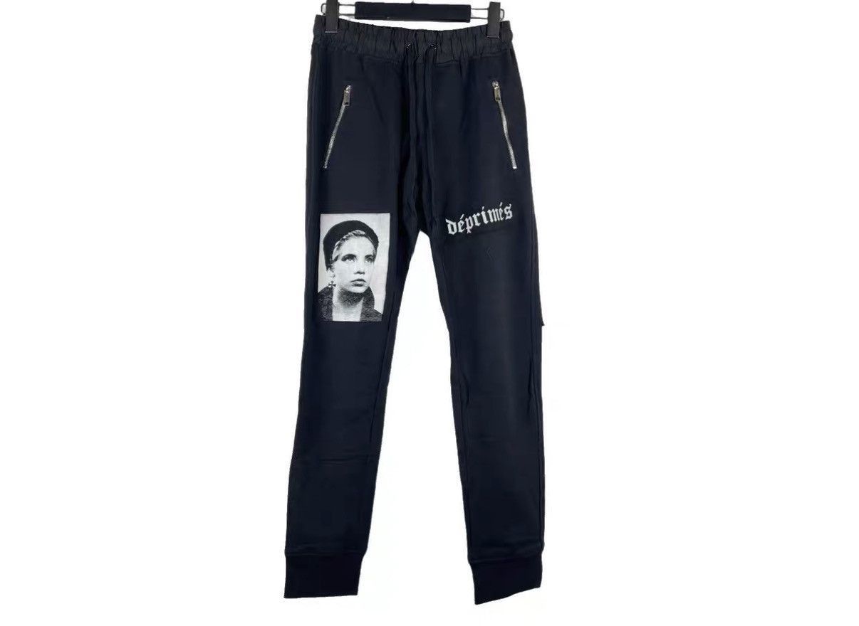 Enfants Riches Deprimes Black Graphic Print Sweatpants with Zipper Pockets - Size 32 Size US 32 / EU 48 - 1 Thumbnail