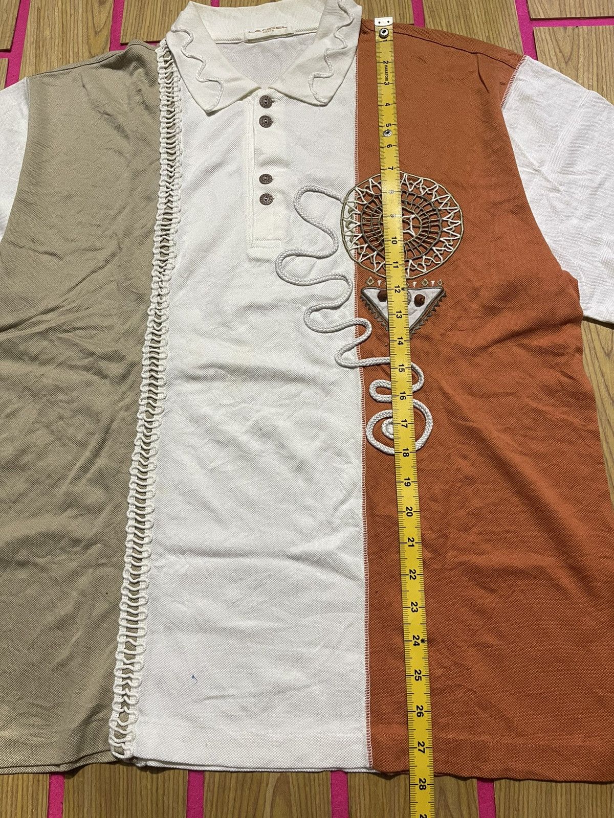 If Six Was Nine Y2K LANCEL polo short tshirt rare vintage style Size US XL / EU 56 / 4 - 10 Thumbnail