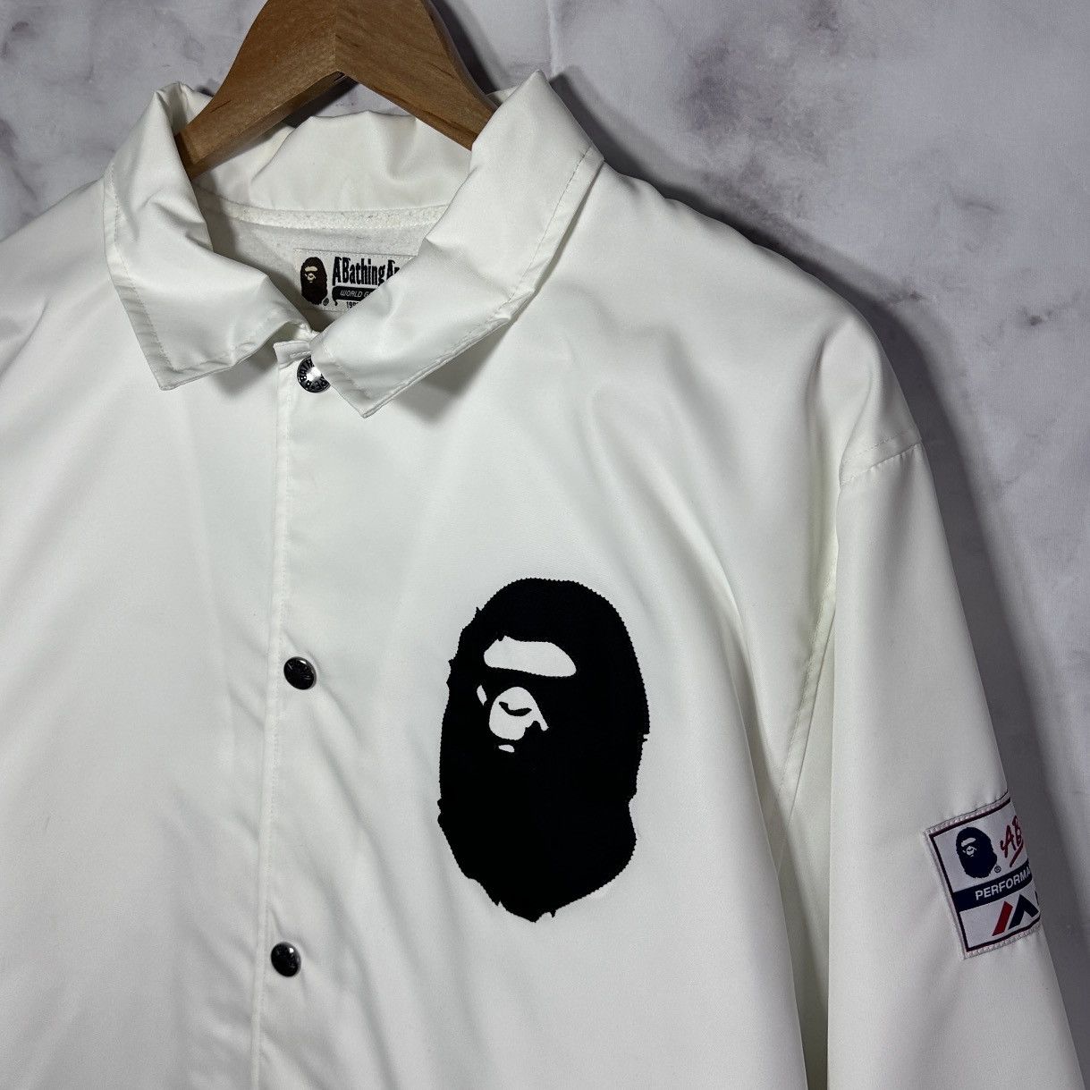 Bape Majestic White Coach Jacket Size US XXL / EU 58 / 5 - 2 Thumbnail