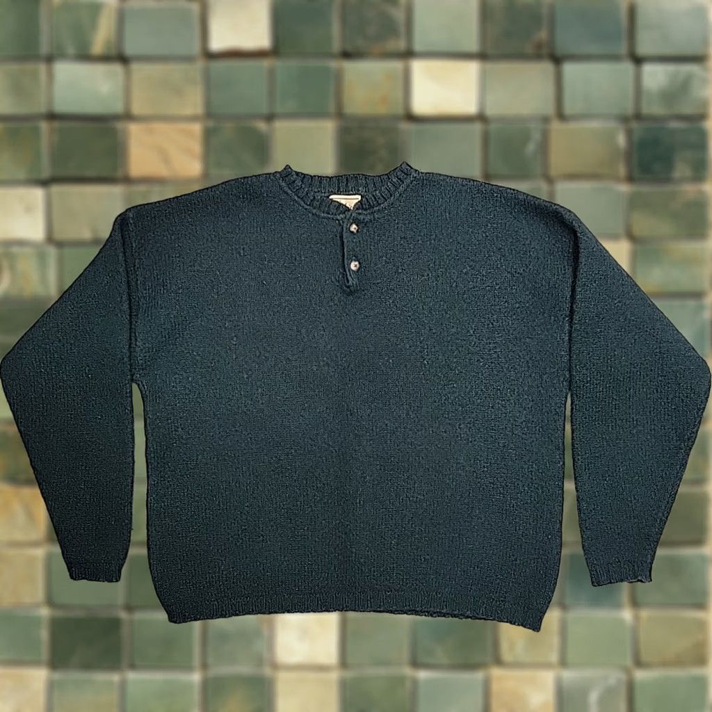Vintage VINTAGE Woolrich Sweater XL Men Green Wool Knit Made in USA Pullover Crew Neck Long Sleeve All Seasons Casual Snug Solid Pattern Size US XL / EU 56 / 4 - 1 Thumbnail
