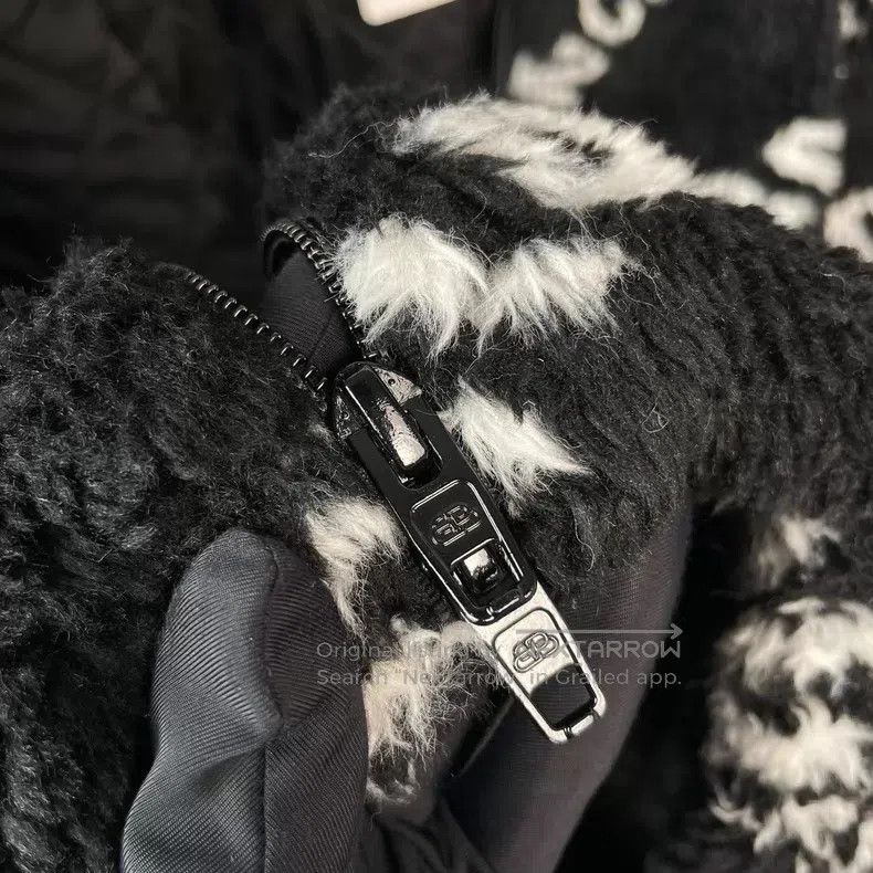 Balenciaga Balenciaga Black teddy bear Logo all-over print loose zipp Size XXS / US 00 / IT 34 - 8 Thumbnail