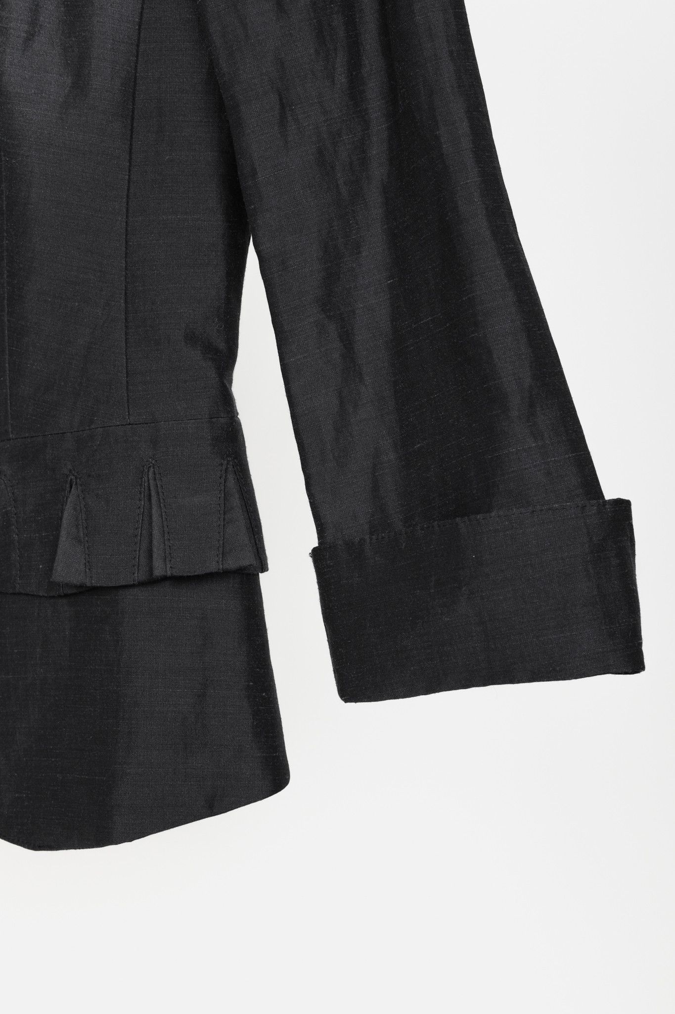 Emporio Armani Armani Ruffle Pocket Dark Grey Blazer Size S / US 4 / IT 40 - 6 Thumbnail