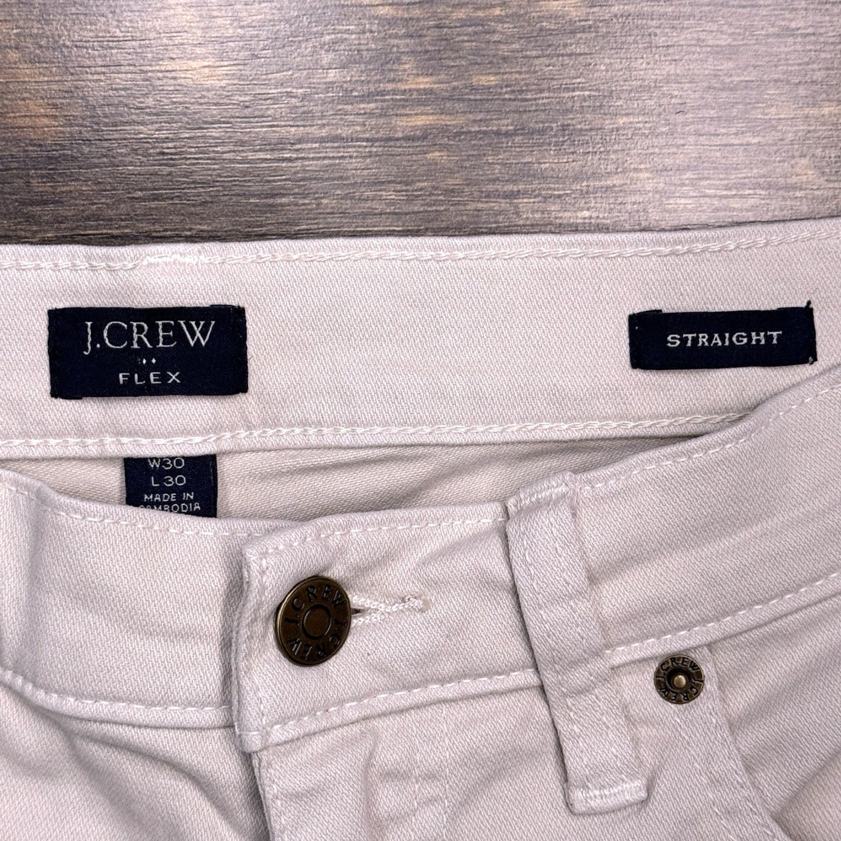 J.Crew J.CREW Jeans Mens 30x30 Gray Straight Regular Mid Rise Five-Pocket Denim Stretch Belt Loops Pocket Design Size US 30 / EU 46 - 2 Thumbnail