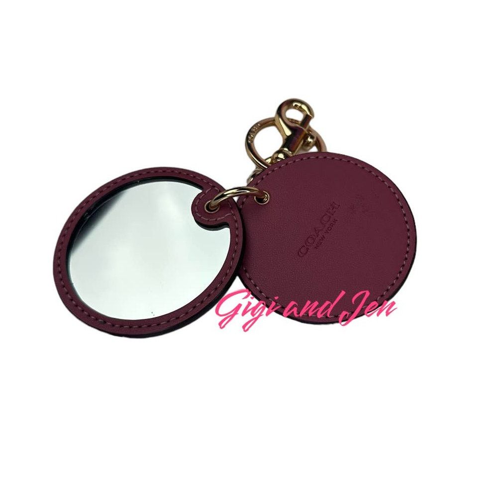 Coach Coach Mirror Bag Charm In Signature Canvas Pink Lemonade Size ONE SIZE - 5 Thumbnail