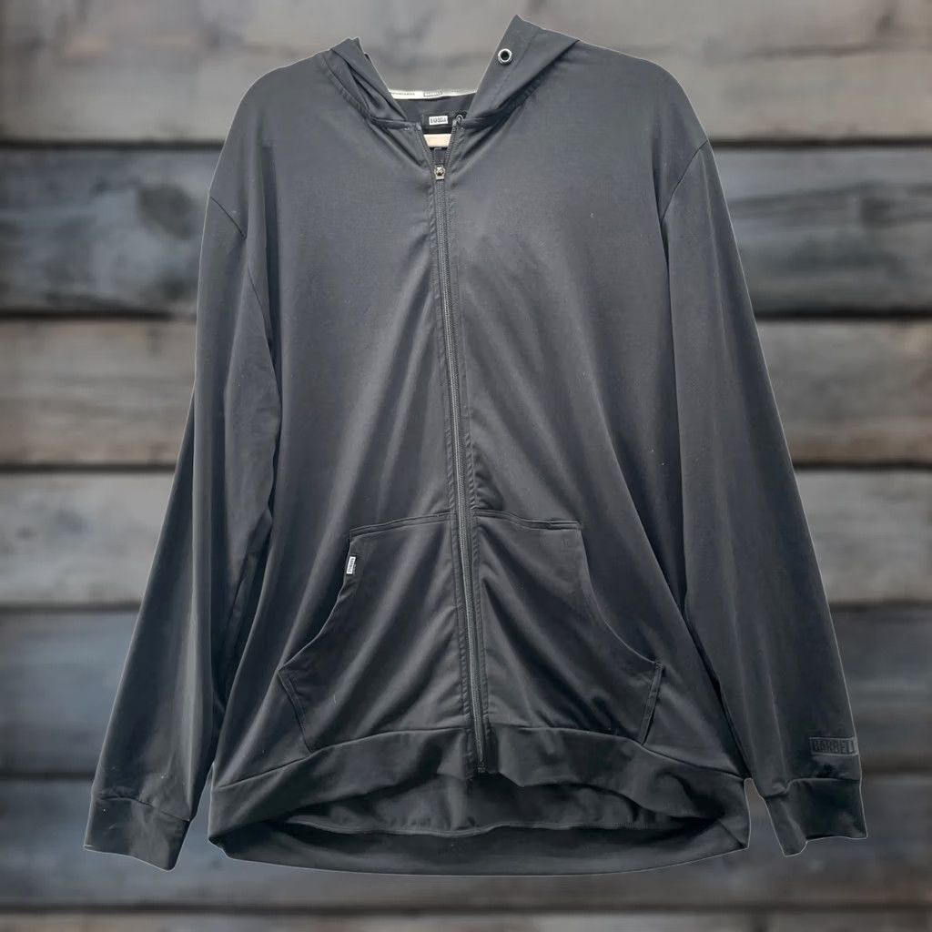 Vintage Barbell Apparel Full Zip Hoodie Mens XL Black Solid Workout Gym Active Athletic Size US XL / EU 56 / 4 - 1 Thumbnail