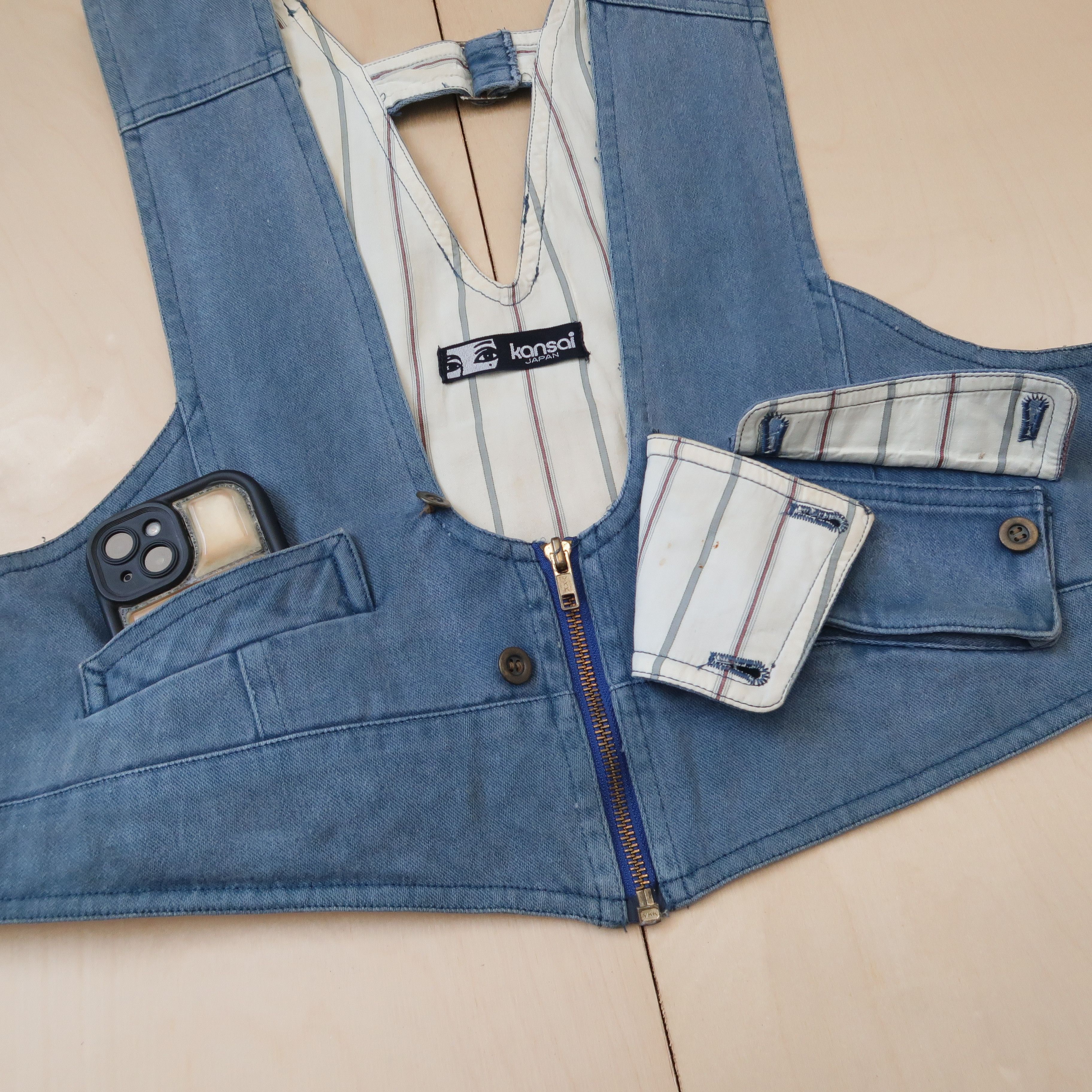 Kansai Yamamoto 1980s Kansai Eye x Akira Cyber Punk Denim Vest Utility Size US M / EU 48-50 / 2 - 8 Thumbnail