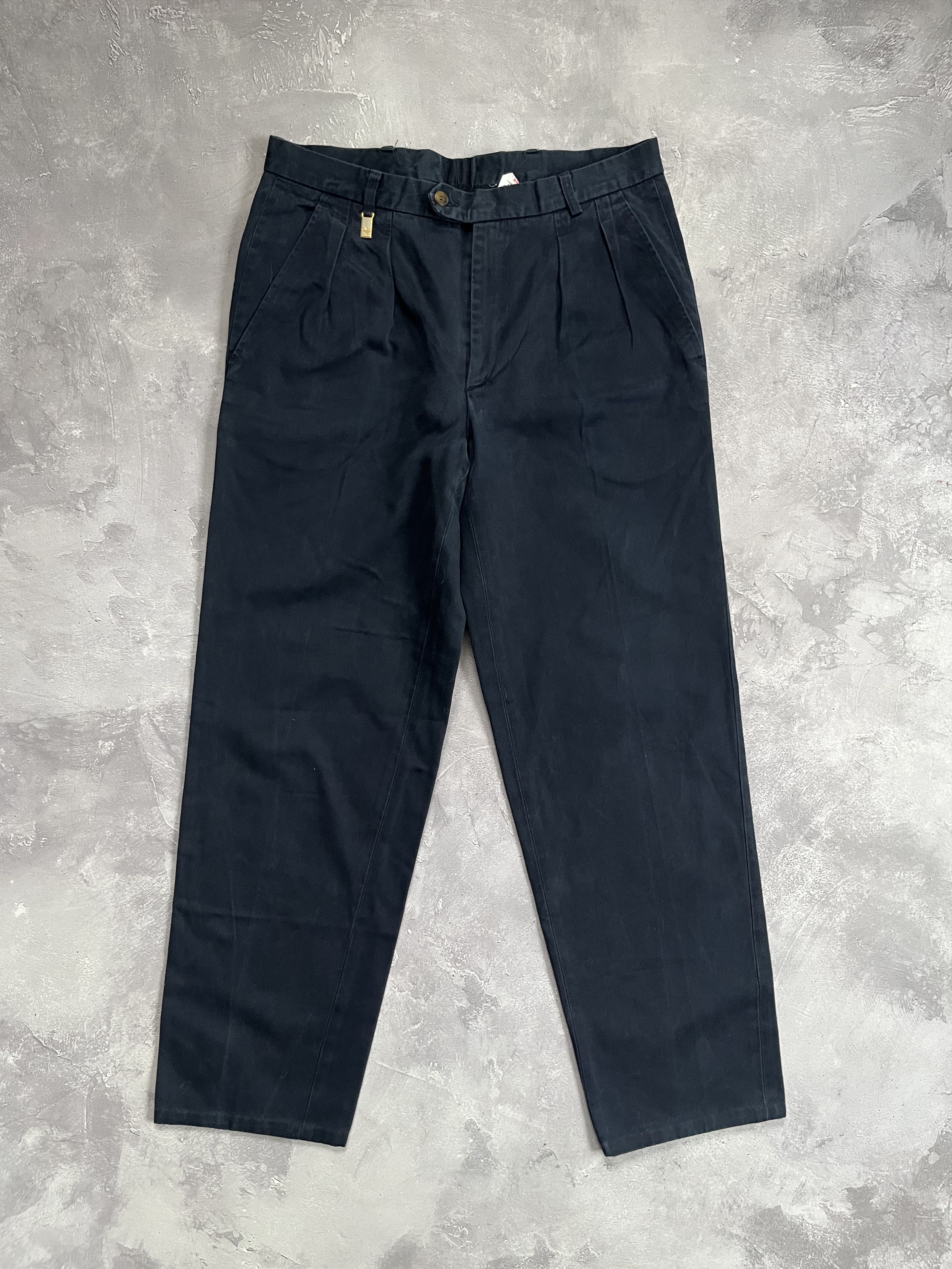 Adidas Vintage Adidas Ventex Pleated Chino Pants Metal Logo Size US 33 - 1 Thumbnail