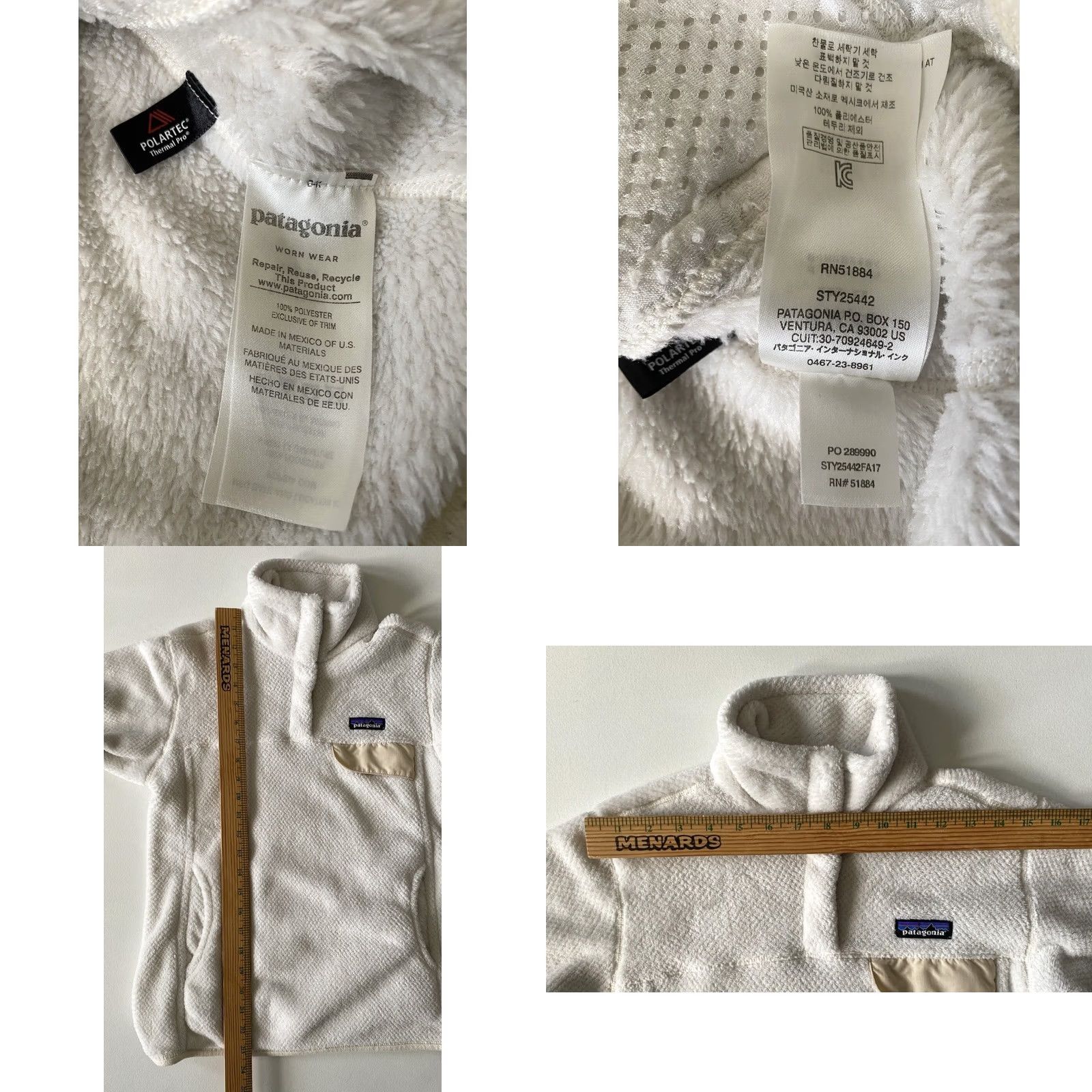 Patagonia Patagonia Women’s Re-Tool Snap-T Pullover Shirt XS-XL Linen White Pullover Mock Neck Fleece 25442 25442FA17 Size M Size M / US 6-8 / IT 42-44 - 9 Thumbnail