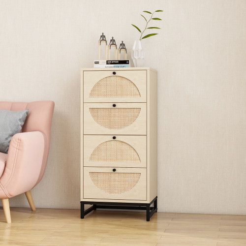 Designer × Homemade Natural rattan, Cabinet with 4 drawers, Suitable for living Size US L / EU 52-54 / 3 - 1 Thumbnail
