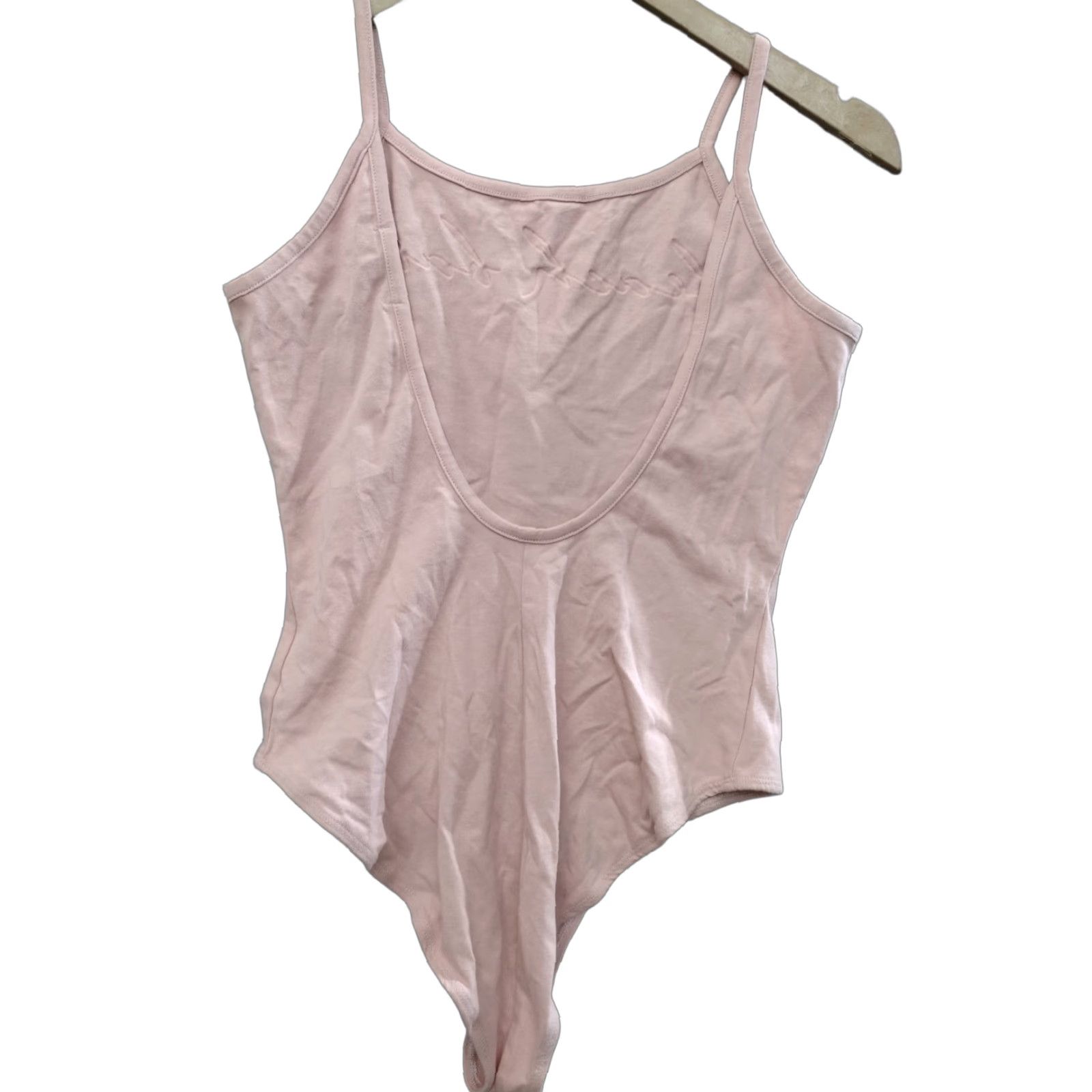 Vintage Charlotte Russe Women’s Sleeveless Bodysuit One Piece Beach Babe Pink S Size S / US 4 / IT 40 - 1 Thumbnail