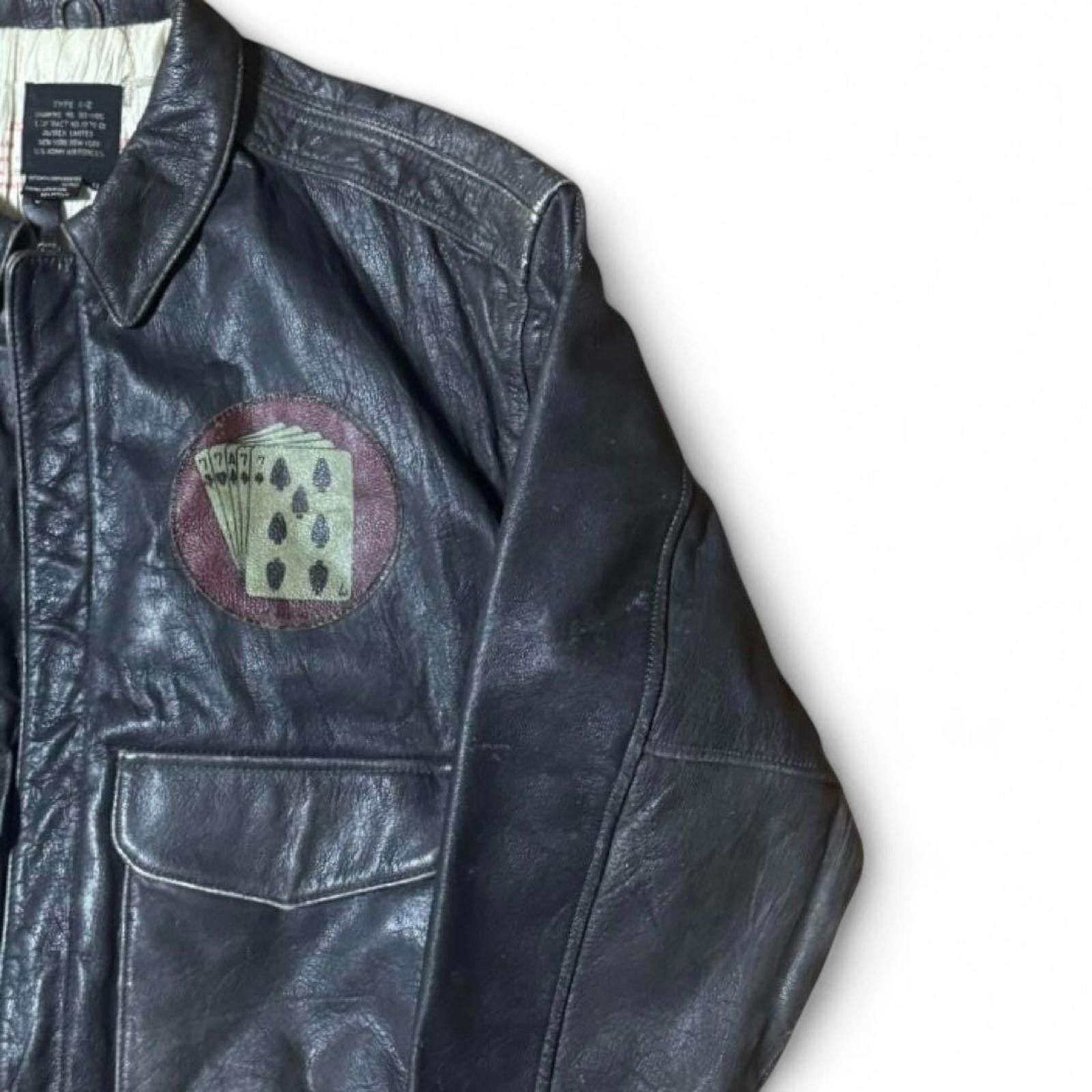 Avirex Avirex - Men's Vintage Leather Bomber Jacket Size US L / EU 52-54 / 3 - 5 Thumbnail