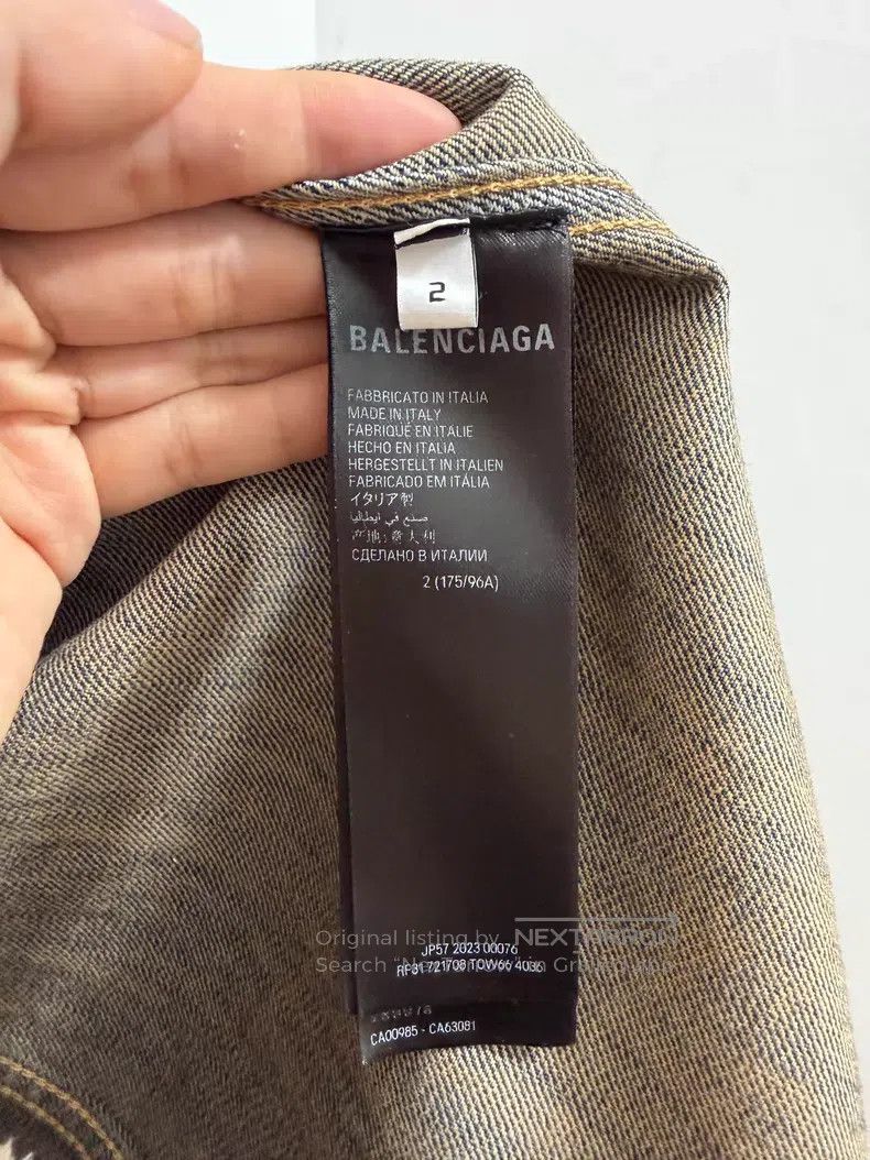 Balenciaga Balenciaga Wash-worn graffiti pattern print single-breaste Size US M / EU 48-50 / 2 - 4 Thumbnail
