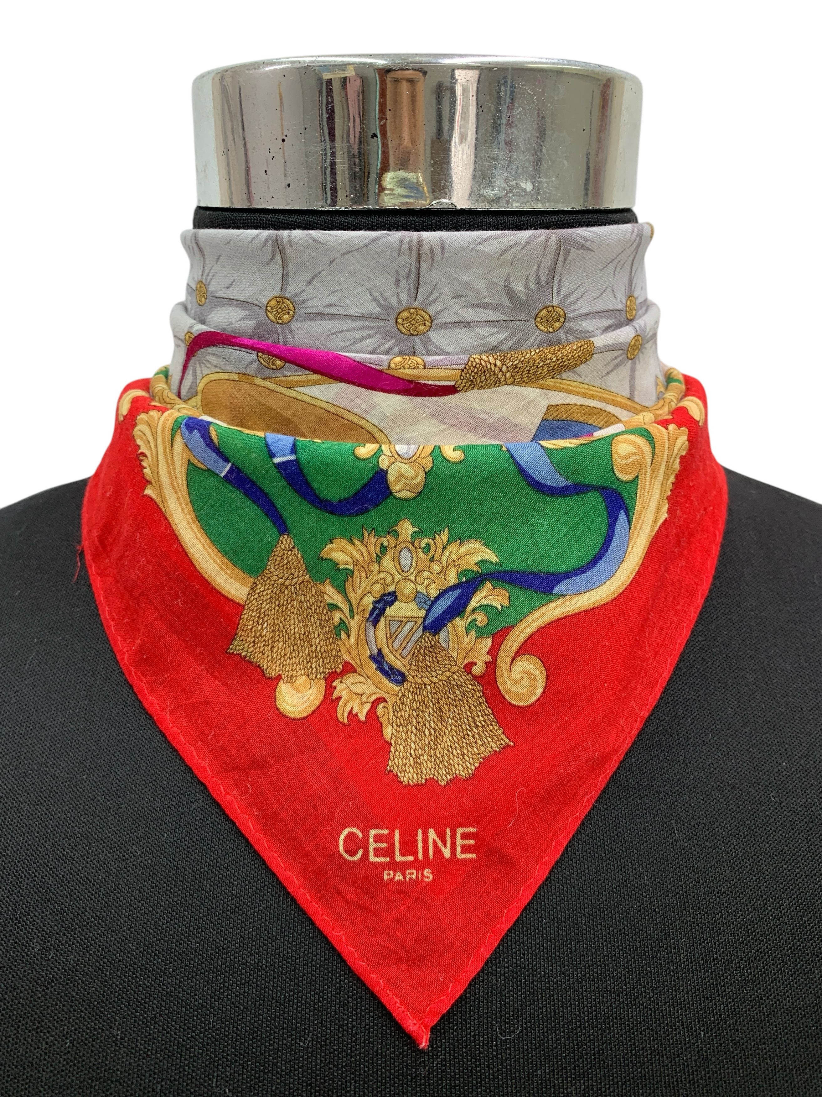 Celine × Vintage Vintage Celine Handkerchief/Neckerchief - HKA978 Size ONE SIZE - 1 Thumbnail