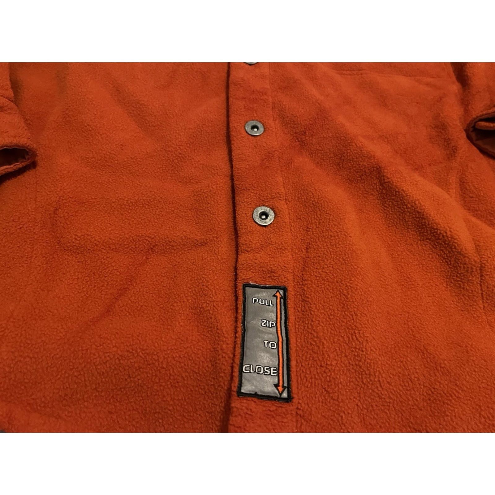 Vintage VINTAGE Warner Bros. Looney Tunes Acme Industry Fleece Jacket Shirt Large Jacket Mens Orange 1996 Size US L / EU 52-54 / 3 - 3 Thumbnail