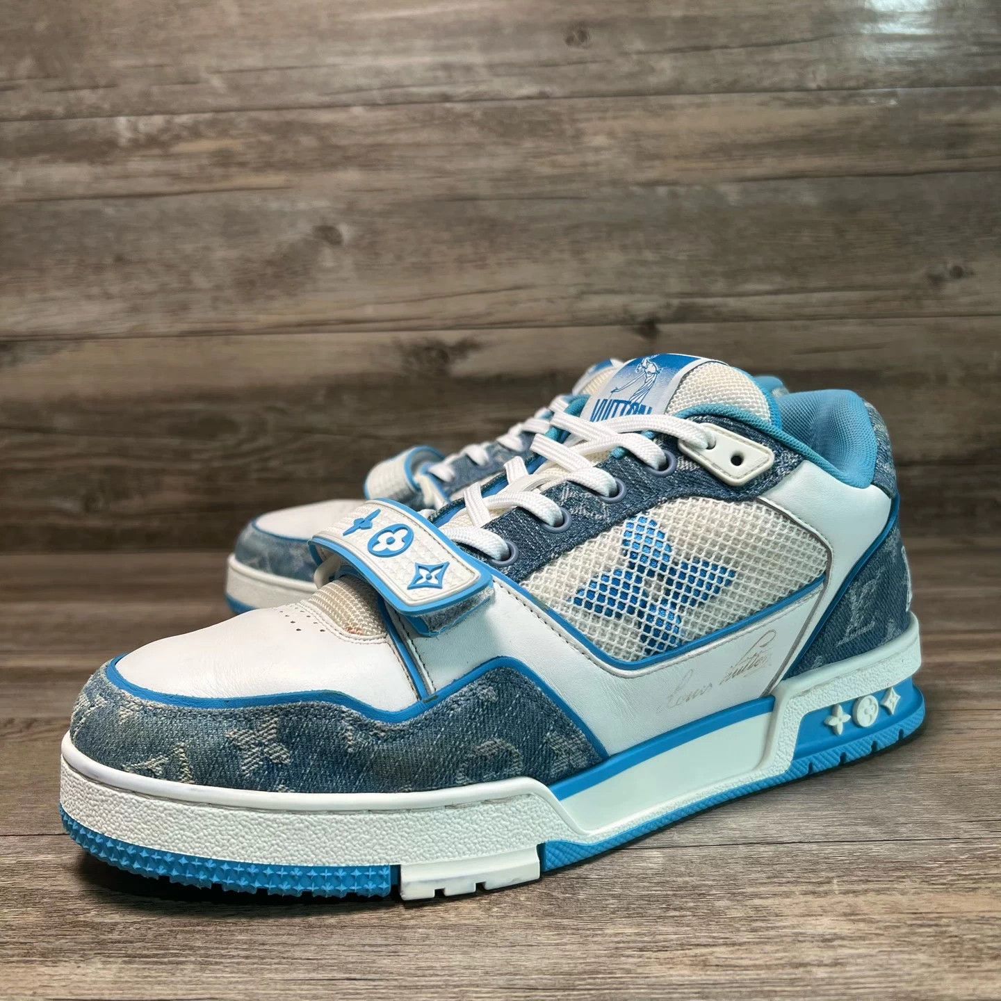 Louis Vuitton LV Trainer NC Blue/White Velcro Denim 97New UK7/41 Size US 8 / EU 41 - 1 Thumbnail