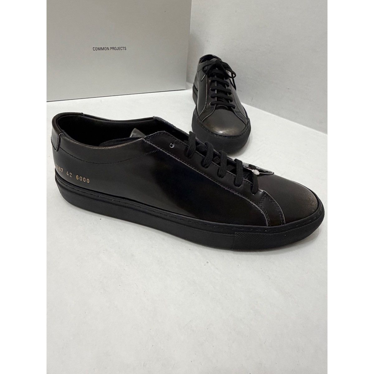 Common Projects COMMON PROJECTS ACHILLES FADED BLACK SNEAKERS Size US 9 / EU 42 - 14 Thumbnail