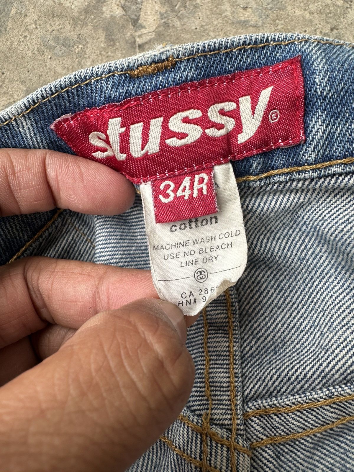 Stussy × Vintage Vintage Stussy Denim Jeans Size US 34 / EU 50 - 13 Thumbnail