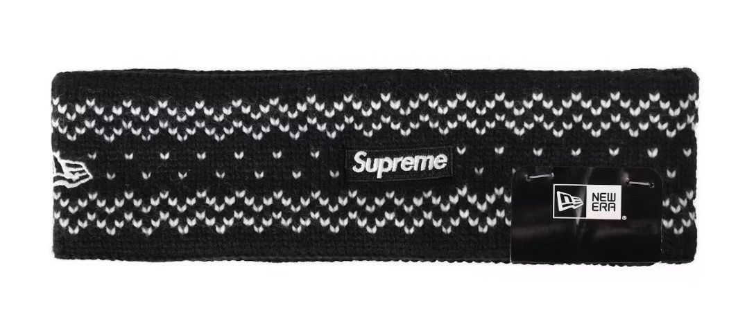 New Era × Supreme Authentic Supreme New Era Arc Logo headband black FW17 os Size ONE SIZE - 8 Thumbnail