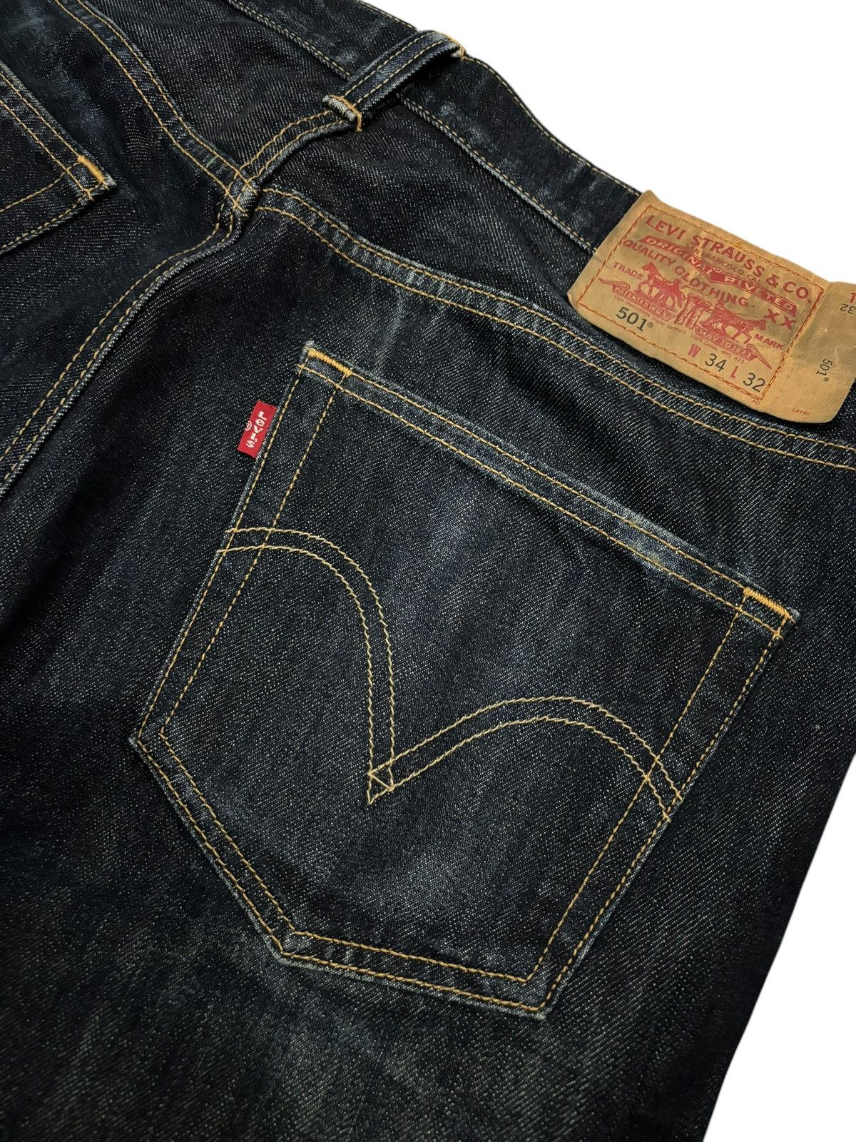 Levi's × Vintage Y2k Vintage Levi’s Lot 501 Japan Faded Straight Cut Jeans Size US 34 / EU 50 - 9 Thumbnail