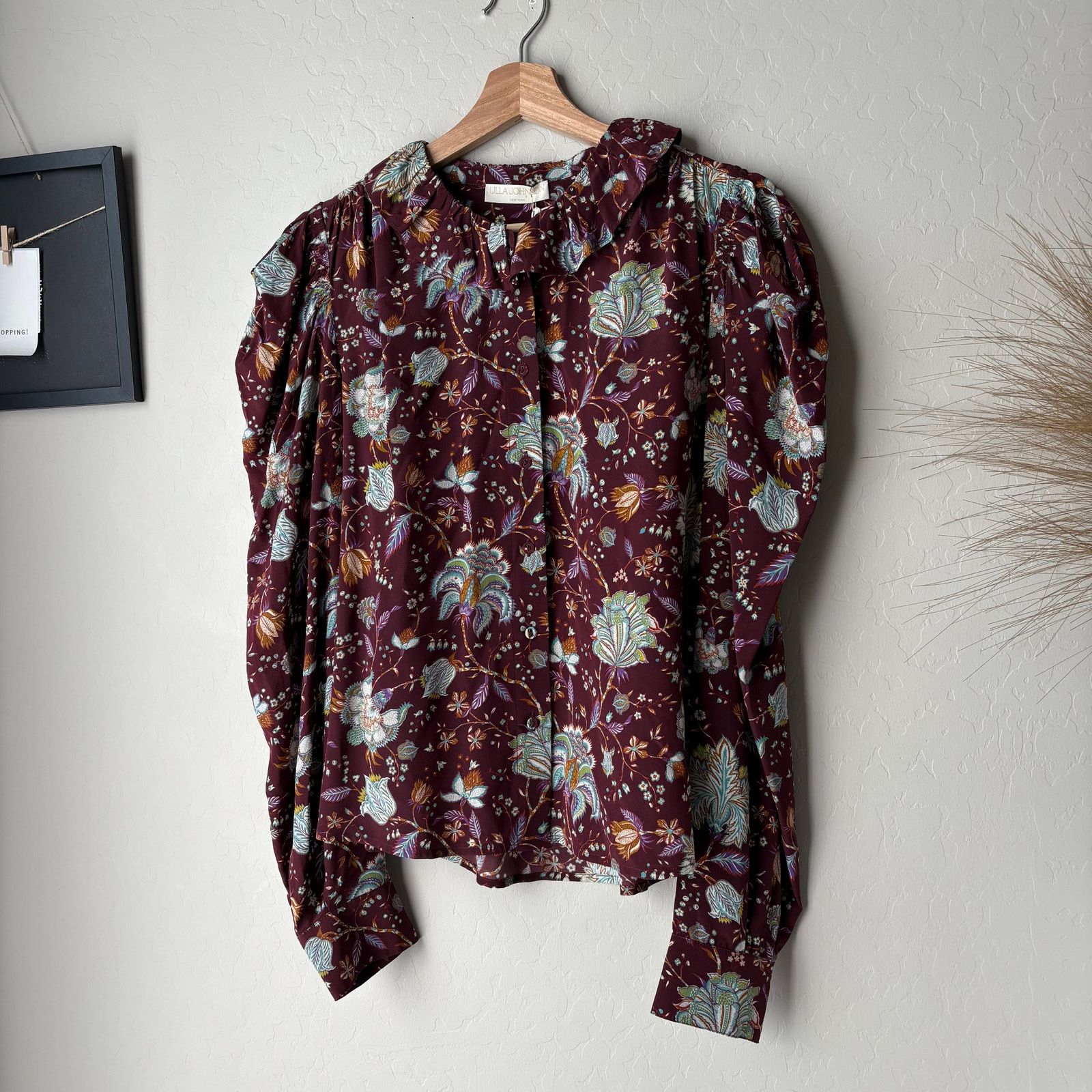 Ulla Johnson Ulla Johnson Dara Floral Ruffle Neck Long Sleeve Top Size 8 Size M / US 6-8 / IT 42-44 - 3 Thumbnail