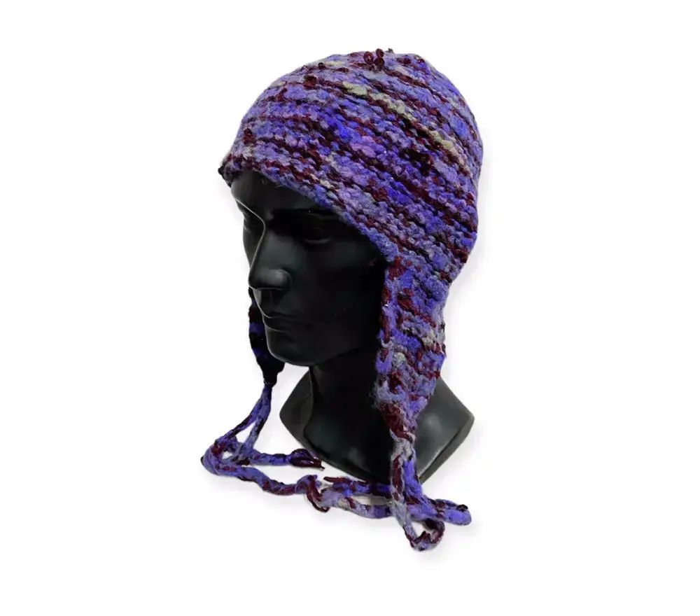 Japanese Brand Japanese Brand Knit Earflap Beanie Hat Size ONE SIZE - 1 Thumbnail