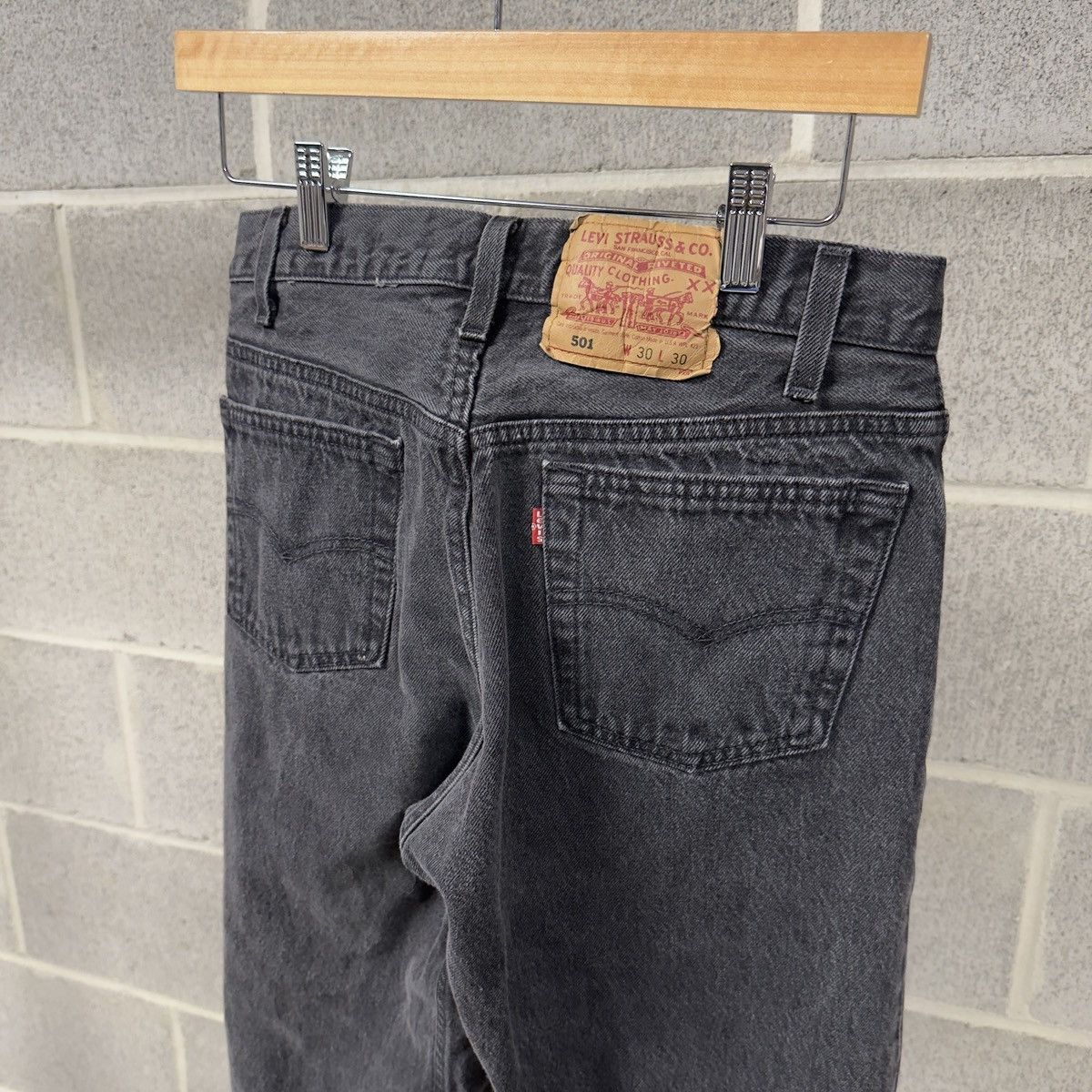 Levi's Vintage 90s Levi's 501 Faded Black Jeans ERD Grunge Chrome Size US 28 / EU 44 - 6 Thumbnail