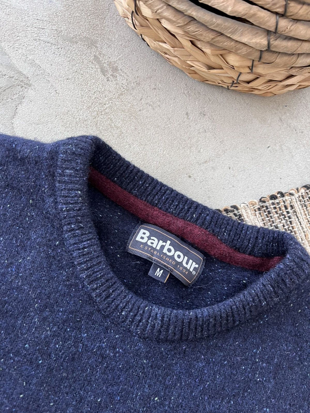 Barbour Vintage Barbour Navy Luxury Avantgarde Knit Wool Sweater Y2K Size US M / EU 48-50 / 2 - 8 Thumbnail