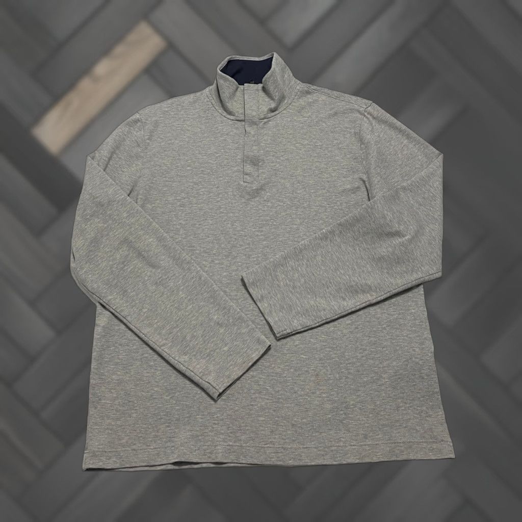 Banana Republic Banana Republic Mens Gray 1/4 Zip Pullover Long Sleeve Top Luxury Touch Casual Knit Tight-Knit Mock Neck Sweatshirt Sweater Size US M / EU 48-50 / 2 - 1 Thumbnail