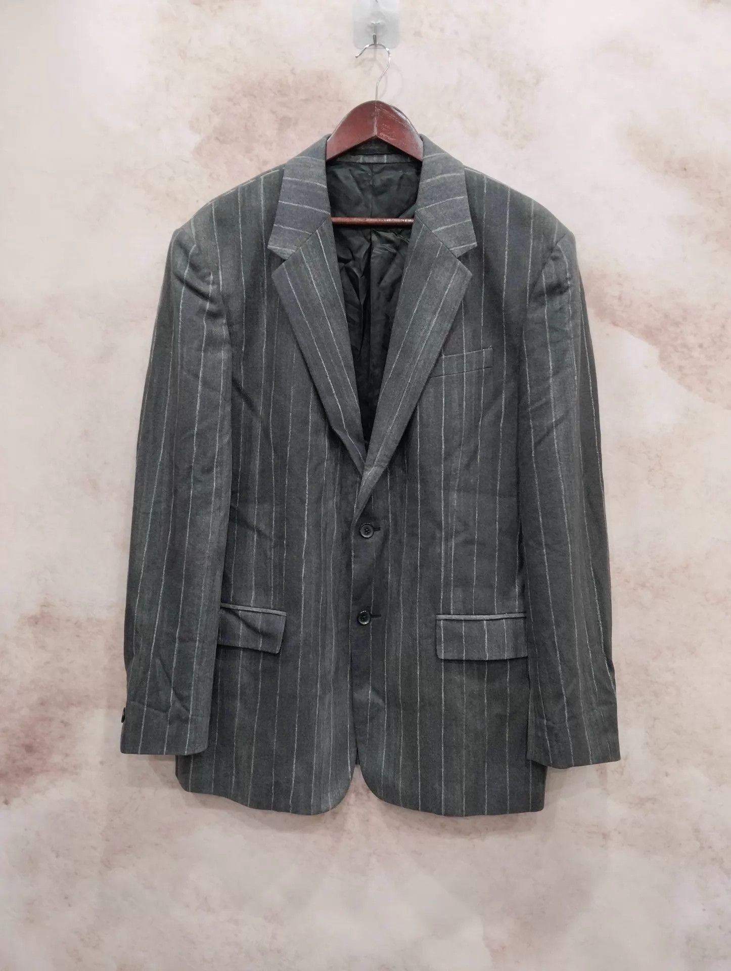 Versace VERSACE Striped Long Sleeve Blazer 50 Size 50R - 1 Thumbnail