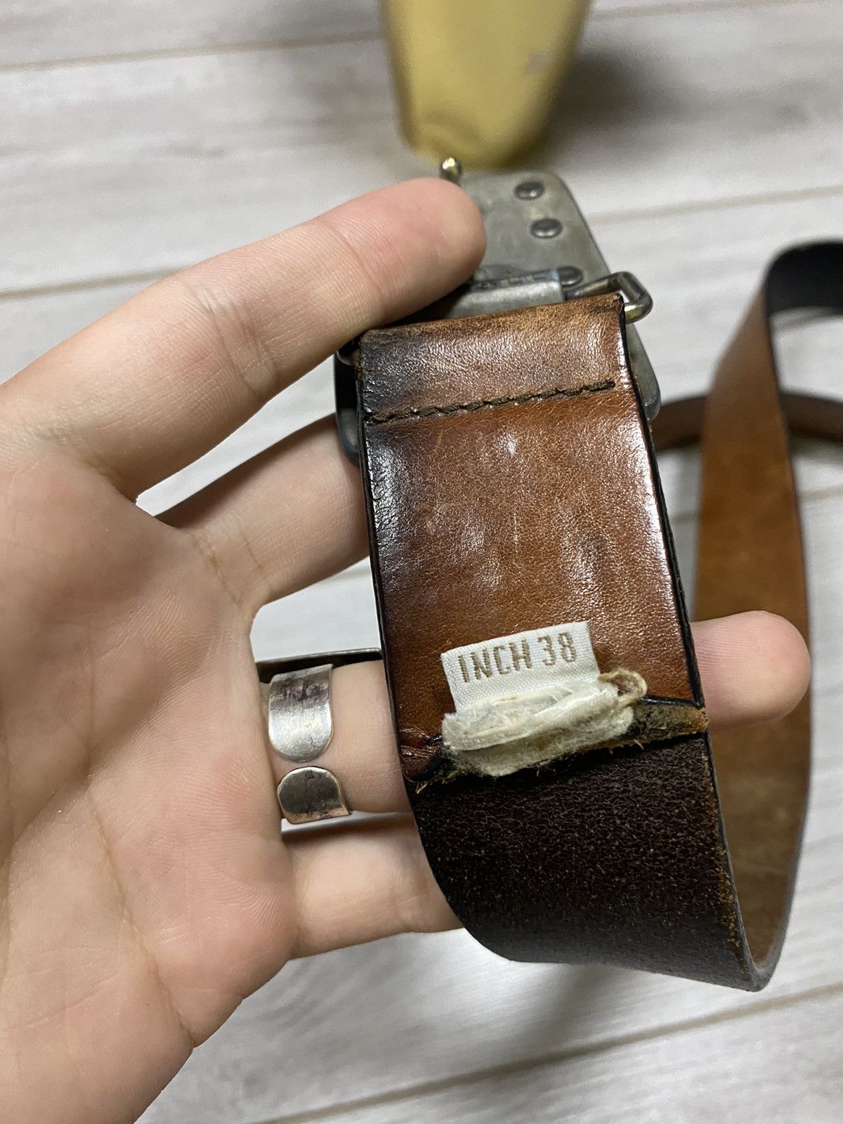 Diesel Diesel 3d logo Stamping vintage leather belt Size ONE SIZE - 4 Thumbnail