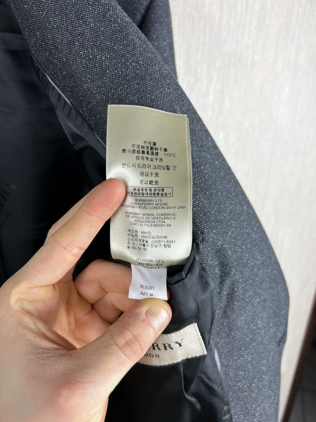 Burberry Burberry London wool silk gradient grey spray blazer jacket Size 54R - 24 Thumbnail