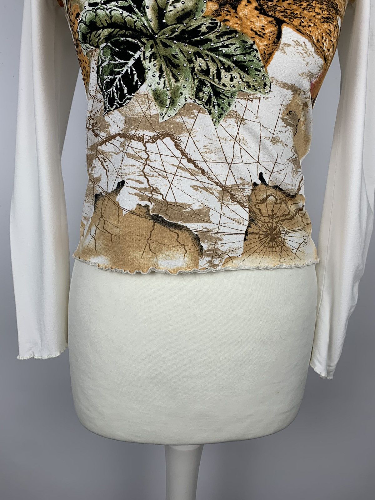 Just Cavalli Vintage Y2K Just Cavalli Floral Long Sleeve T-Shirt Y2K Tee Size S / US 4 / IT 40 - 3 Thumbnail