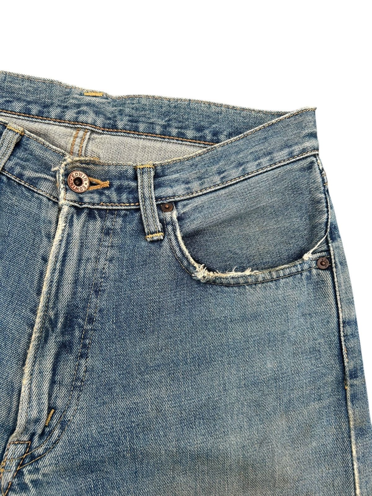 Kapital Thrashed Vintage Edwin 505x Selvedge Dirty Patina Denim Jean Size US 30 / EU 46 - 8 Thumbnail