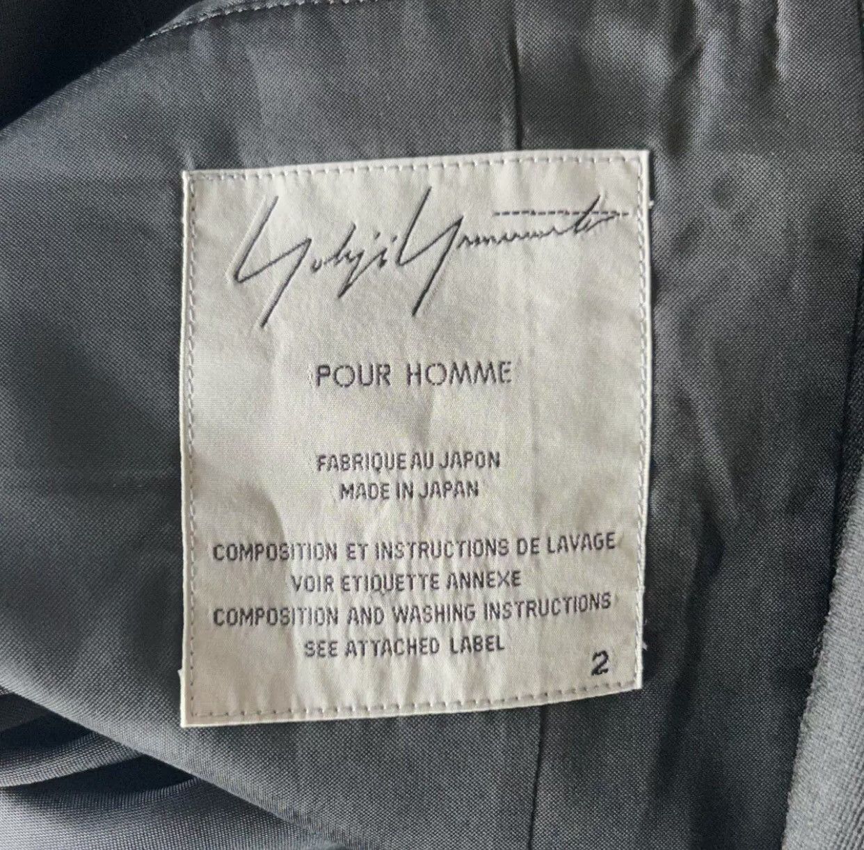 Yohji Yamamoto Yohji Yamamoto 15aw back button-down pleated suit 2412- Size 42S - 6 Thumbnail
