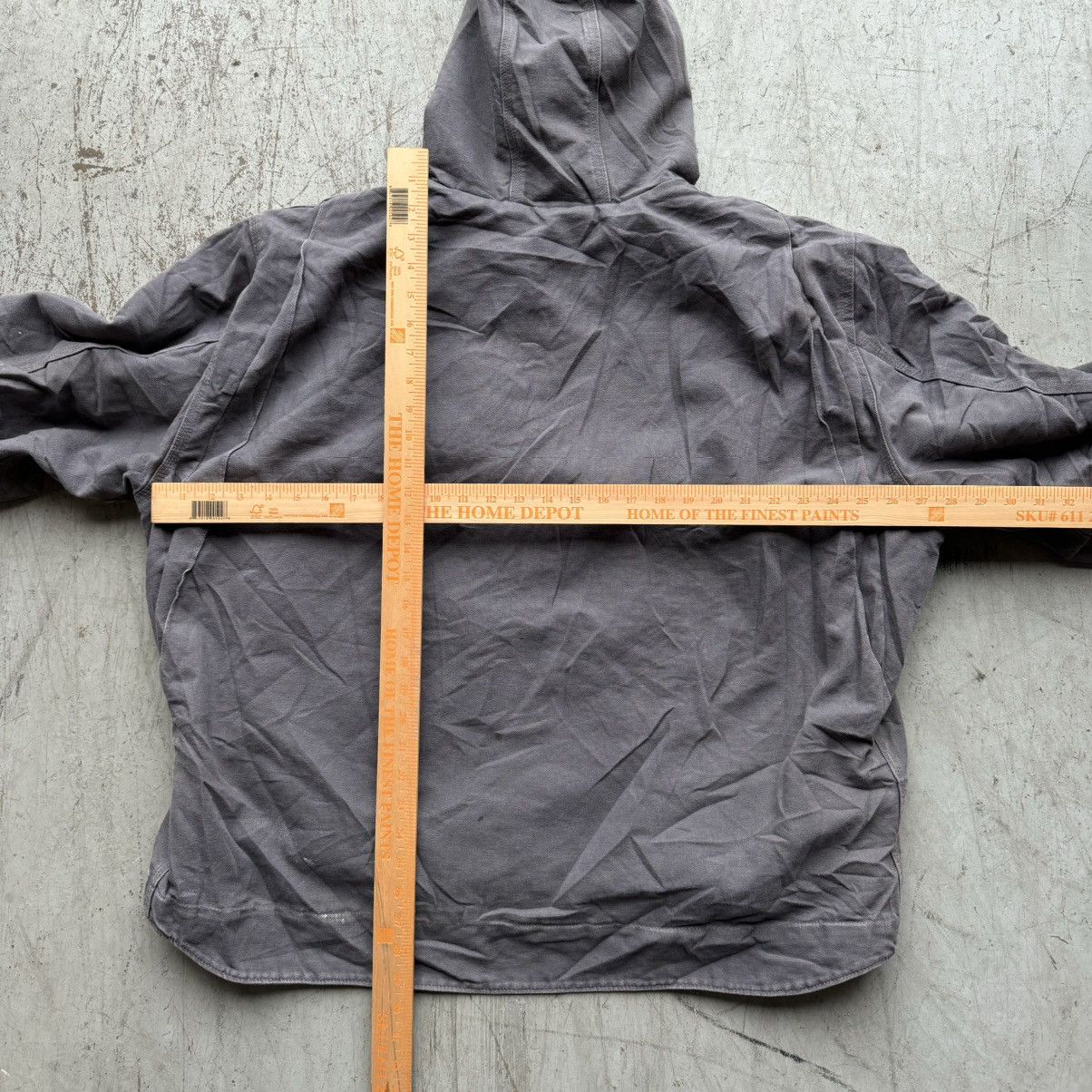 Carhartt × Vintage Vintage 90s Carhartt Gray Hooded Faded Detroit Jacket Sz XXL Size US XXL / EU 58 / 5 - 6 Thumbnail
