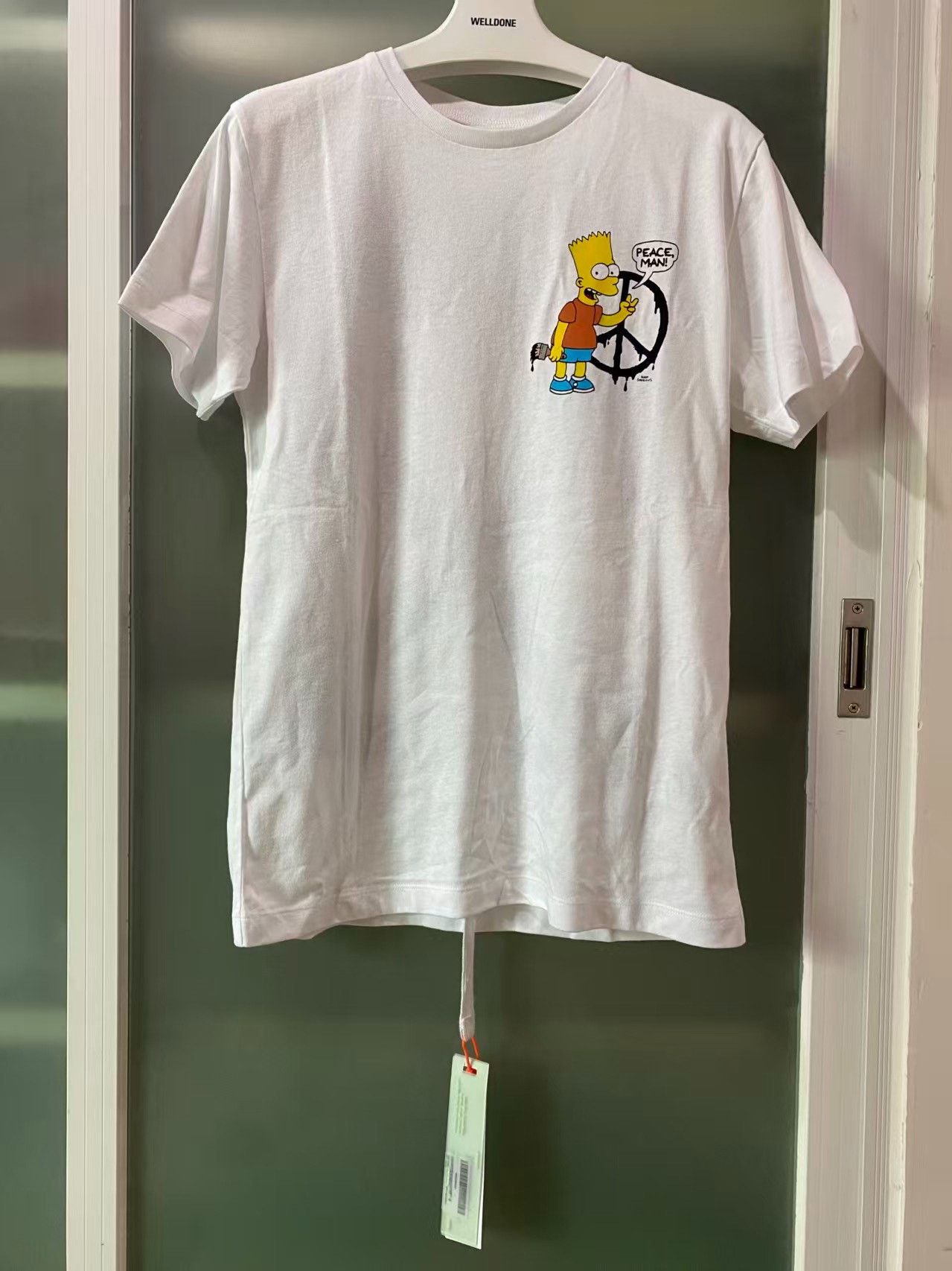 Japanese Brand Off-White x Simpson Collaborative Tee Size US S / EU 44-46 / 1 - 1 Thumbnail