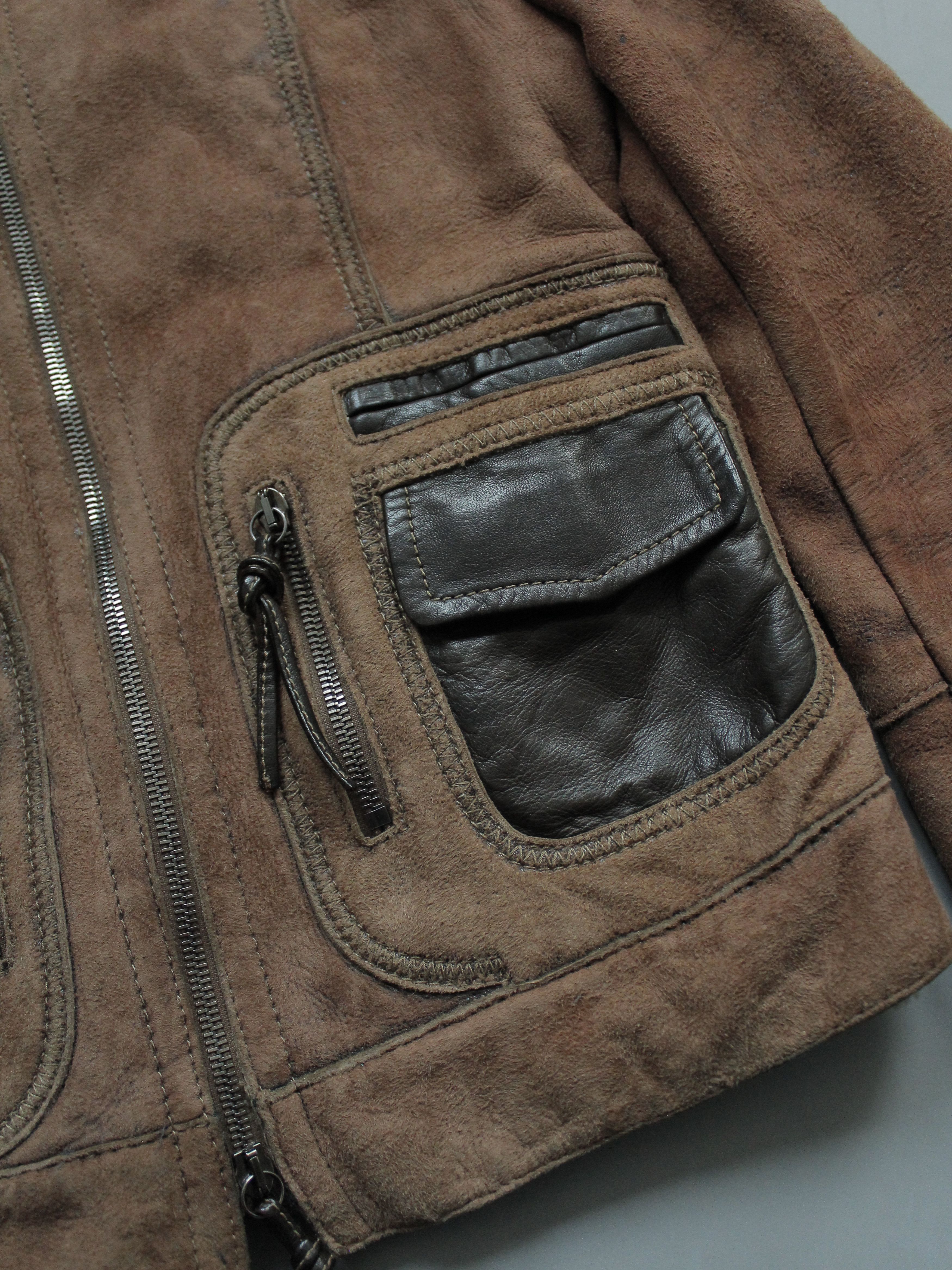 Emporio Armani Emporio Armani Womens Leather Painted Jacket Size M / US 6-8 / IT 42-44 - 6 Thumbnail