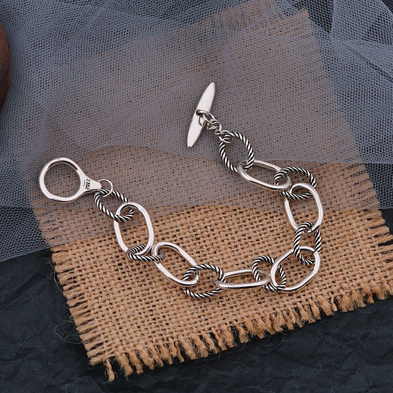 Jewelry Thick Chain Twist Bracelets Size ONE SIZE - 3 Thumbnail