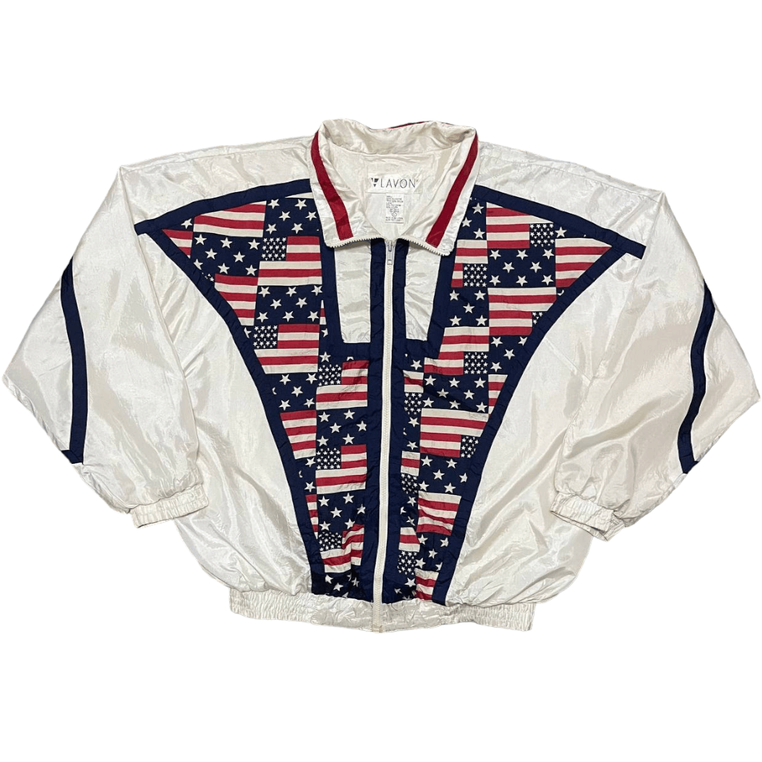 Japanese Brand Vintage Lavon USA Flag Light Jacket Size US L / EU 52-54 / 3 - 1 Thumbnail