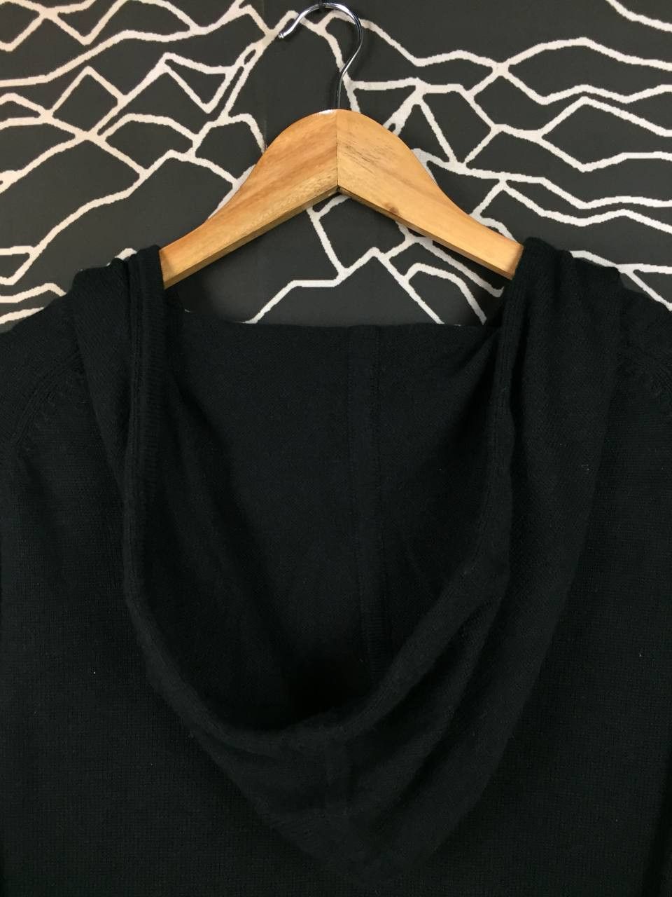 Armani Exchange Armani Exchange AX Black Asymmetrical Button-Up Knit Hoodie Size US S / EU 44-46 / 1 - 10 Thumbnail