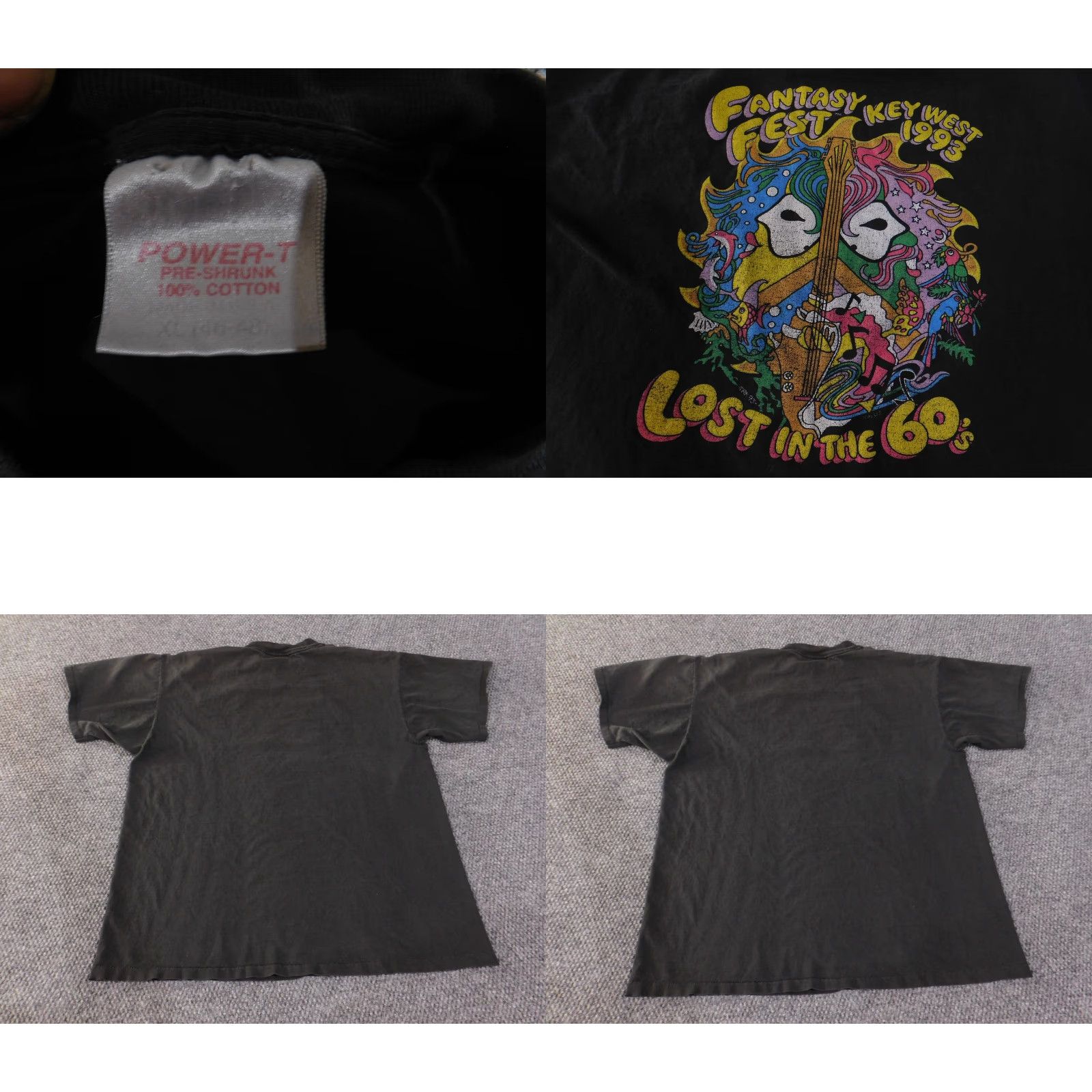 Vintage VINTAGE Oneita Fantasy Fest Key West Shirt Mens XL Black 1993 Lost in the 60s 90s Size US XL / EU 56 / 4 - 9 Thumbnail