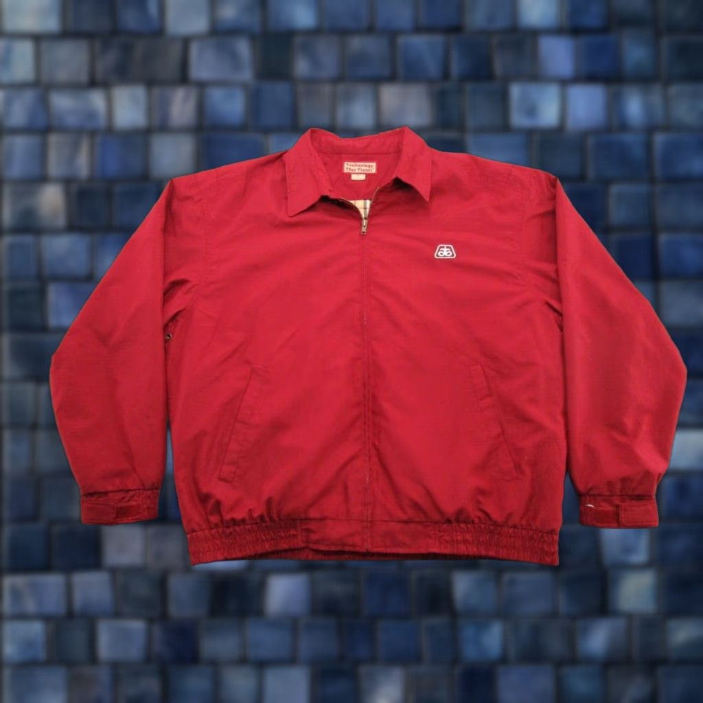 Vintage VTG Pioneer Windbreaker Jacket Men's XL Red Plaid Polyester Full Zip Lightweight Lined Pockets Wind-Resistant mujer? (no gender) Size US XL / EU 56 / 4 - 1 Thumbnail