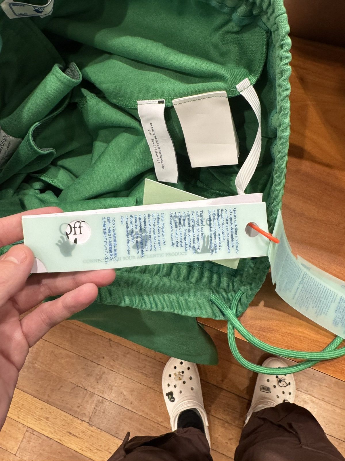 Off-White Off-White Green Eco Track Pants Size US 36 / EU 52 - 11 Thumbnail