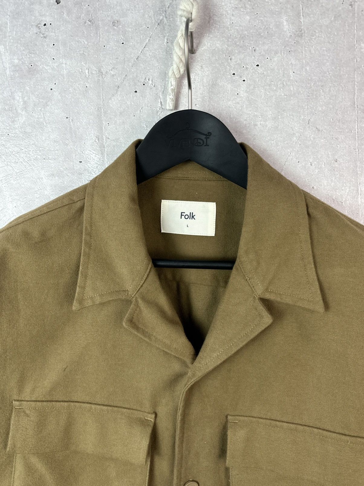 Folk Folk Mustard Patch Pocket Cotton Long Sleeve Light Jacket Size US L / EU 52-54 / 3 - 4 Thumbnail