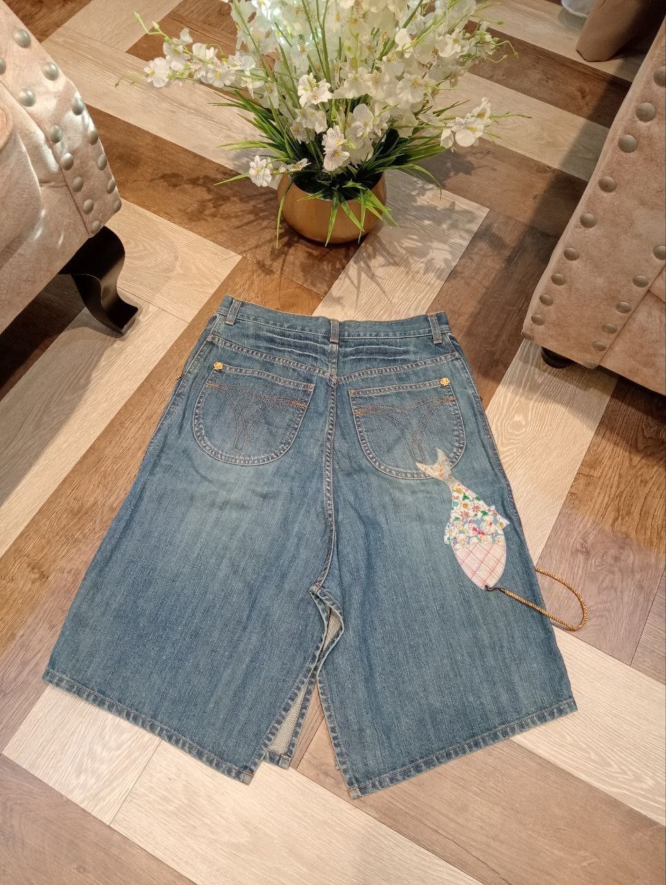 Tsumori Chisato VINTAGE TSUMORI CHISATO ISSEY MIYAKE DENIM MINI SKIRT Size 29" - 10 Thumbnail