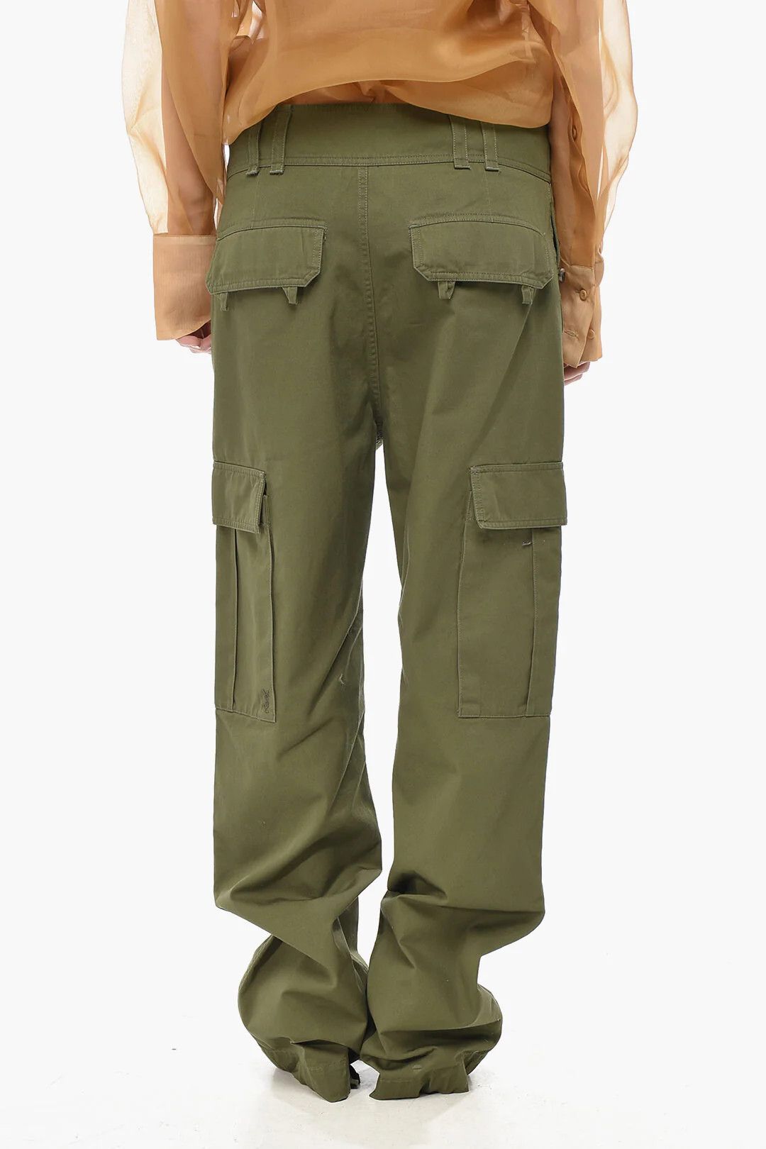 Saint Laurent Paris og1mm0326 Cotton Cargo Pant in Military Green Size 28" / US 6 / IT 42 - 2 Thumbnail