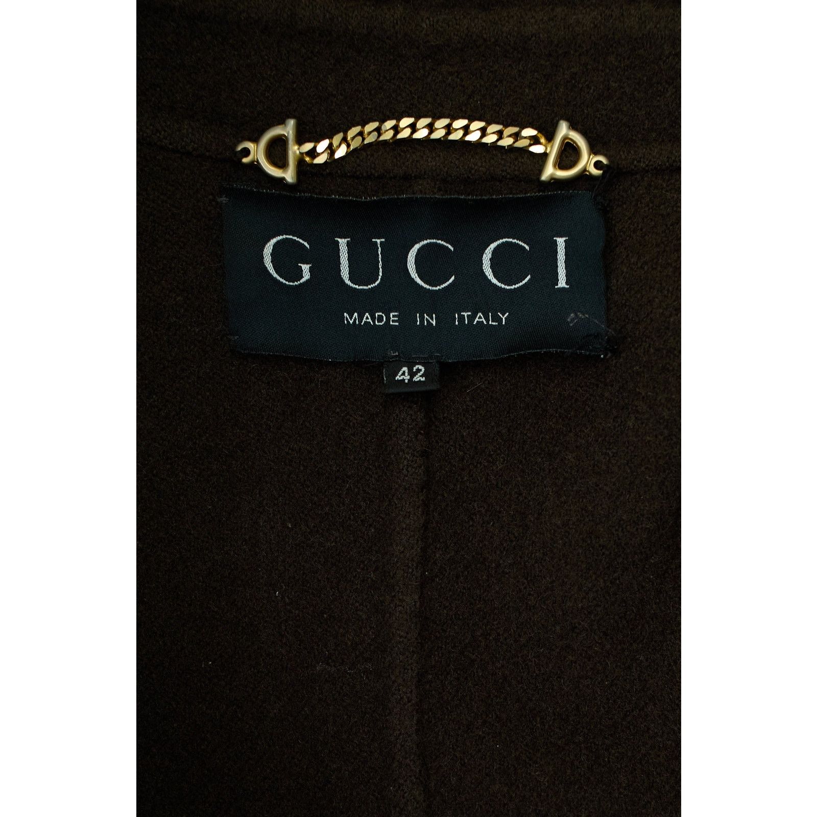 Gucci by Tom ford F/W 1997 Brown Wool Cashmere Coat Size M / US 6-8 / IT 42-44 - 4 Thumbnail