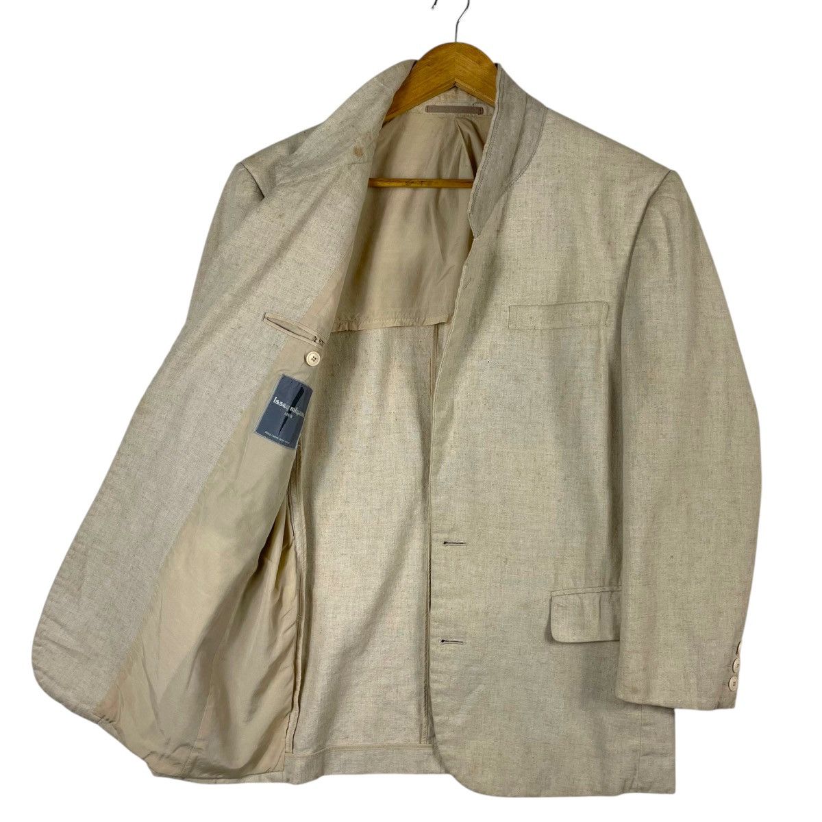 Issey Miyake × Vintage 💥 80s ISSEY MIYAKE MEN BUTTON JACKET COAT Size US M / EU 48-50 / 2 - 4 Thumbnail